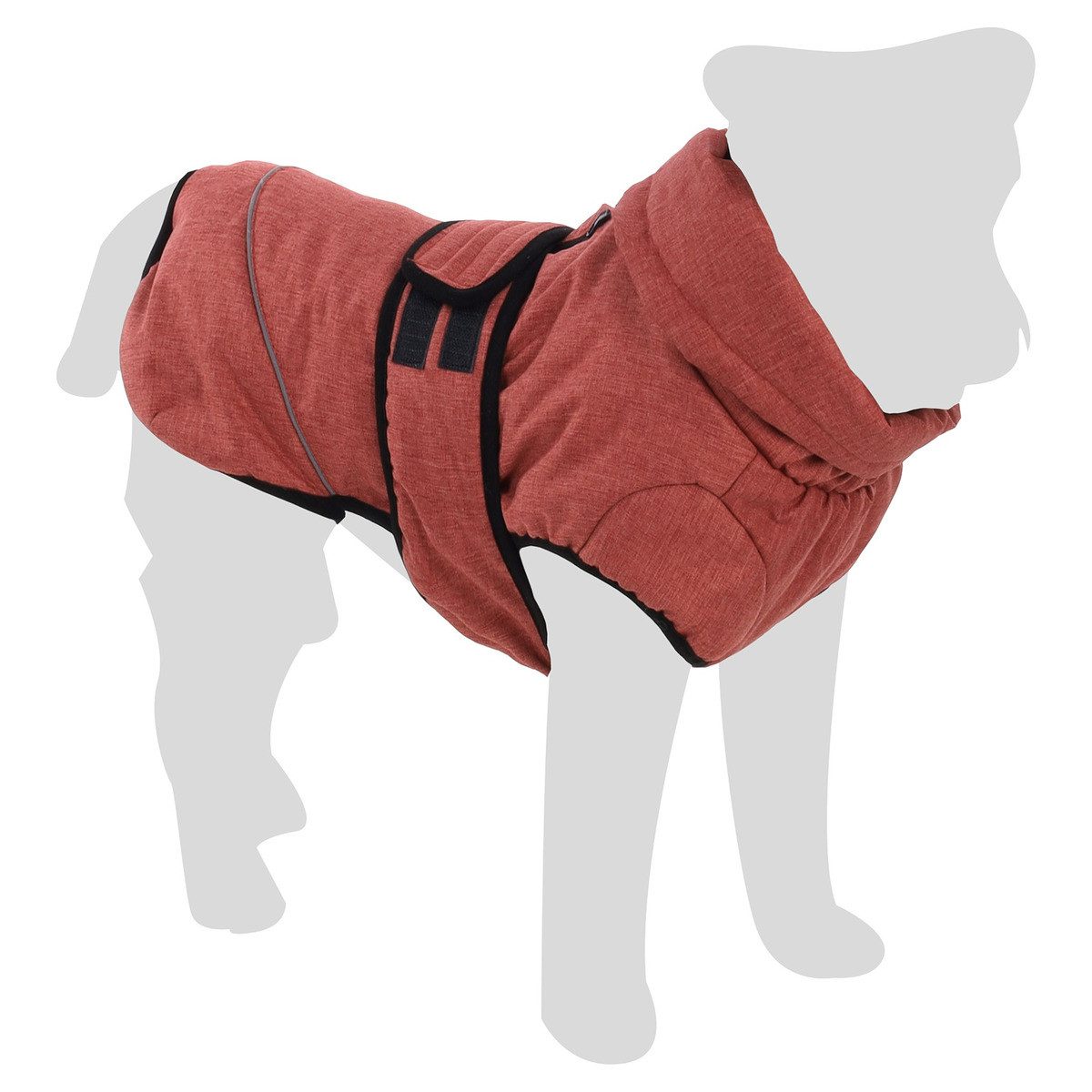 Flamingo Hundemantel Wintermantel Iglu rot
