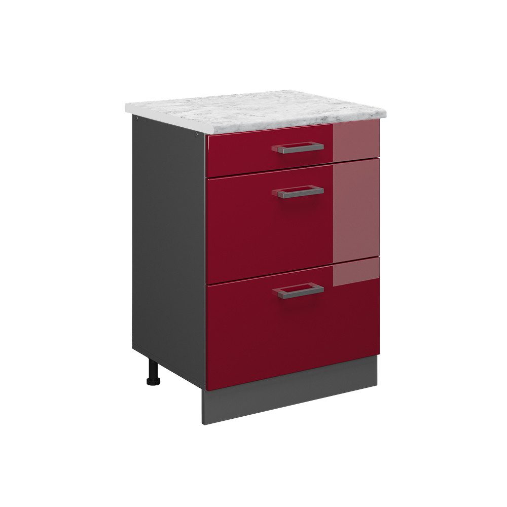 Vicco Unterschrank R-Line, Bordeaux Hochglanz/Anthrazit, 60 günstig online kaufen