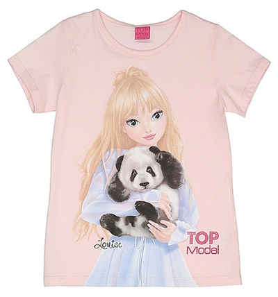 TOPModel T-Shirt Top Model T-Shirt Louise Panda pink dogwood (1-tlg)