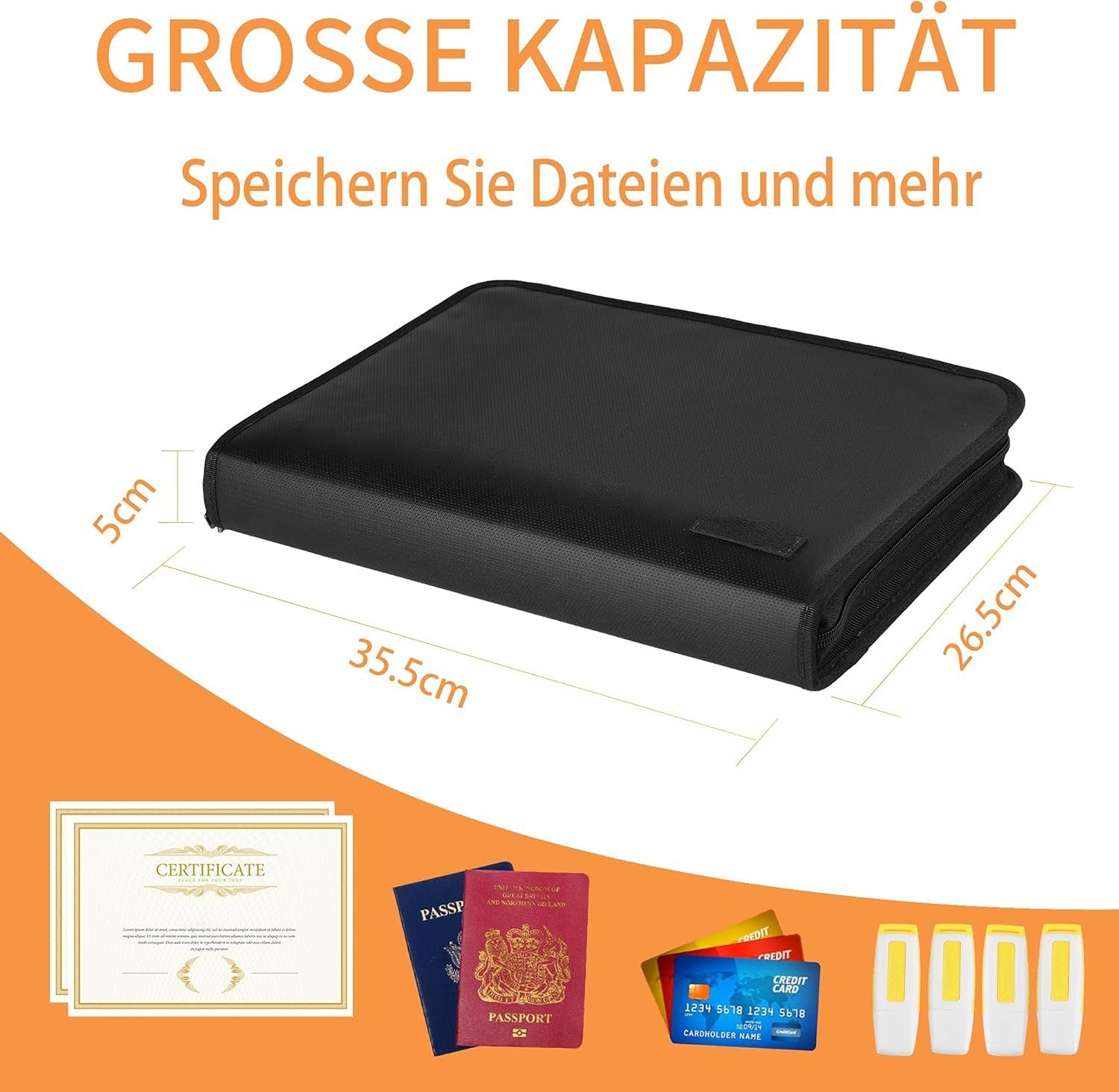 BYSURE Dokumententasche (1-tlg), Feuerfester Dokumentenhalter mit günstig online kaufen