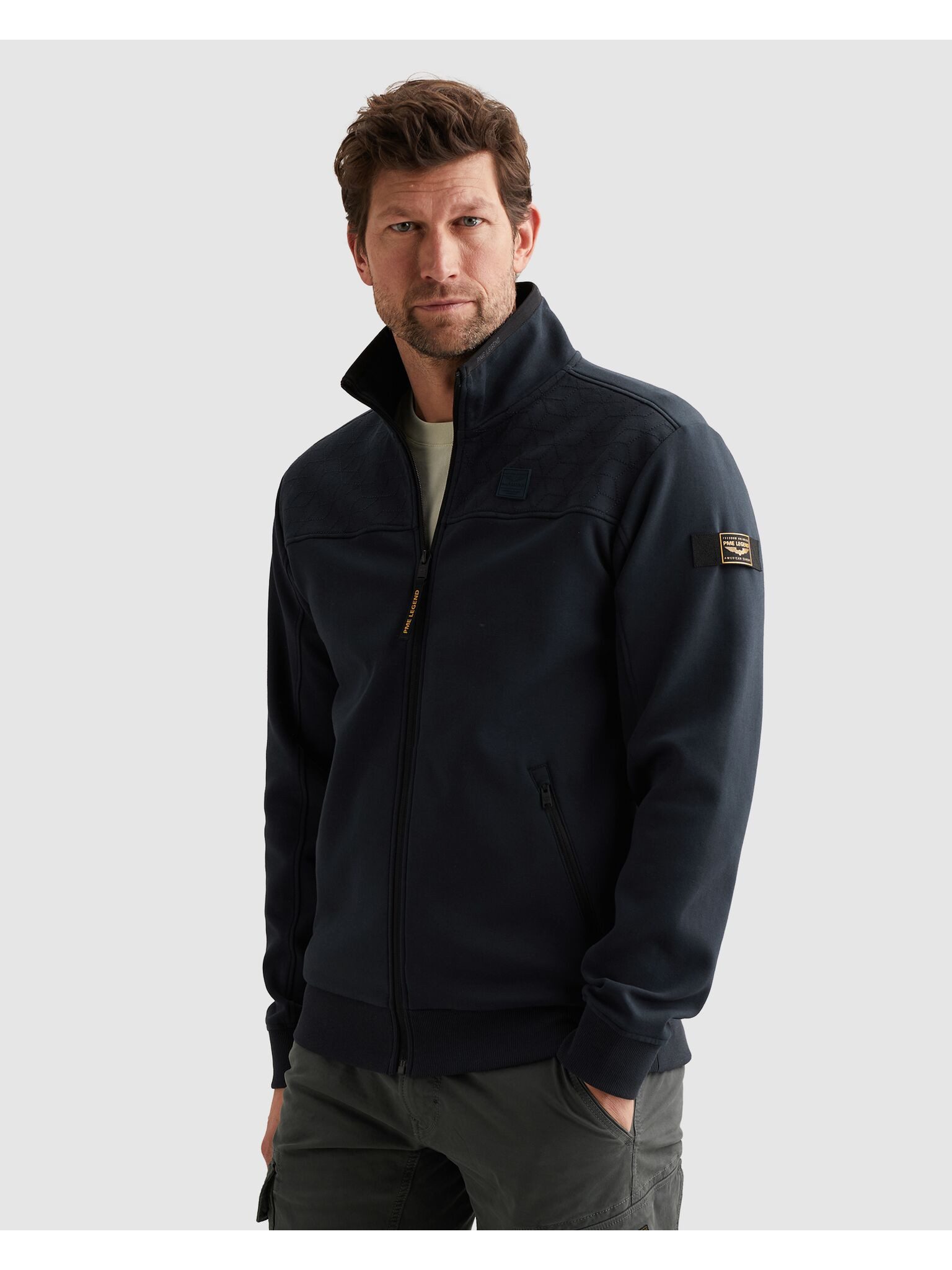 PME LEGEND Sweatjacke seitliche Eingrifftaschen mit Reißverschluss