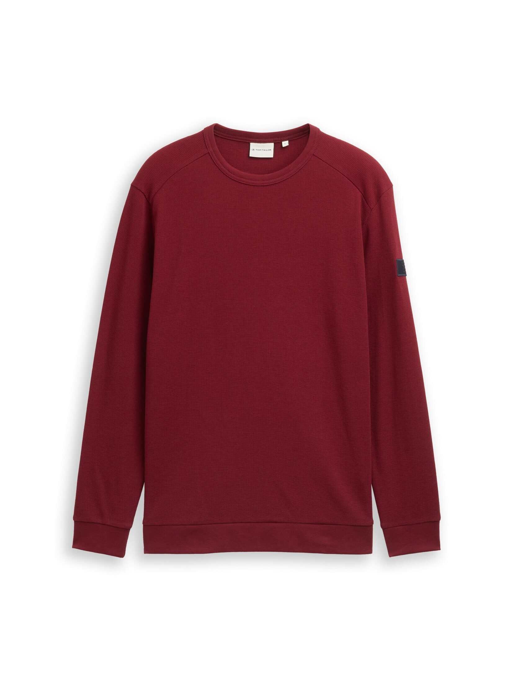 TOM TAILOR Langarmshirt T-Shirt Langarmshirt mit Waffelstruktur