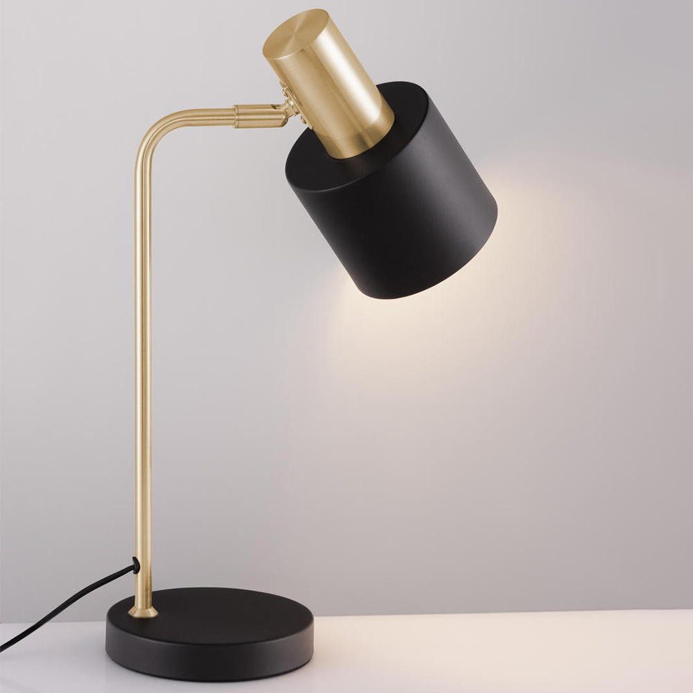 Nova Luce Tischleuchte Tischleuchte Paz in Schwarz und Gold E14, keine Angabe, Leuchtmittel enthalten: Nein, warmweiss, Tischleuchte, Nachttischlampe, Tischlampe