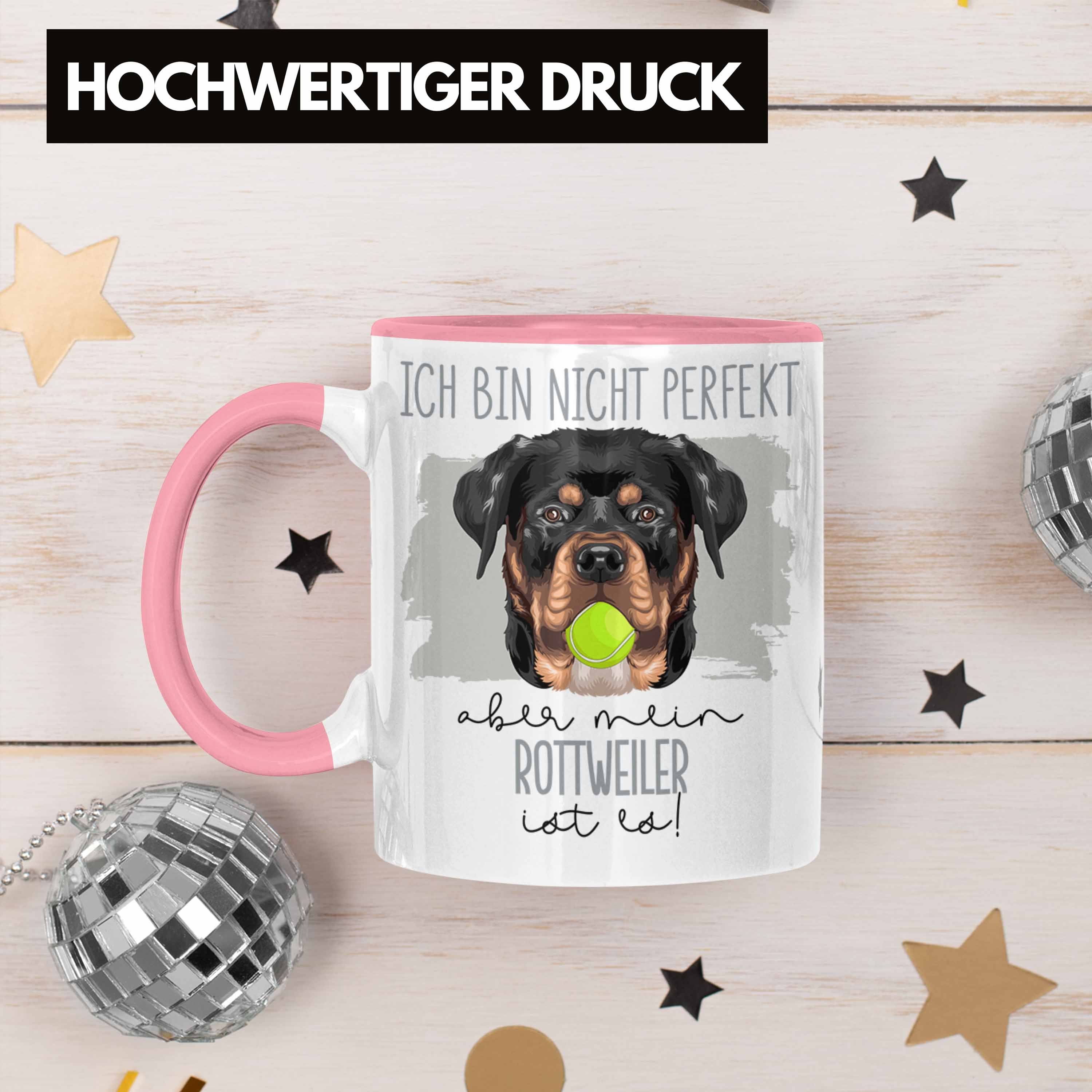 Tasse Tasse Geschenk Trendation Spruch Lustiger Rottweiler Besitz Besitzer Geschenkidee Rosa