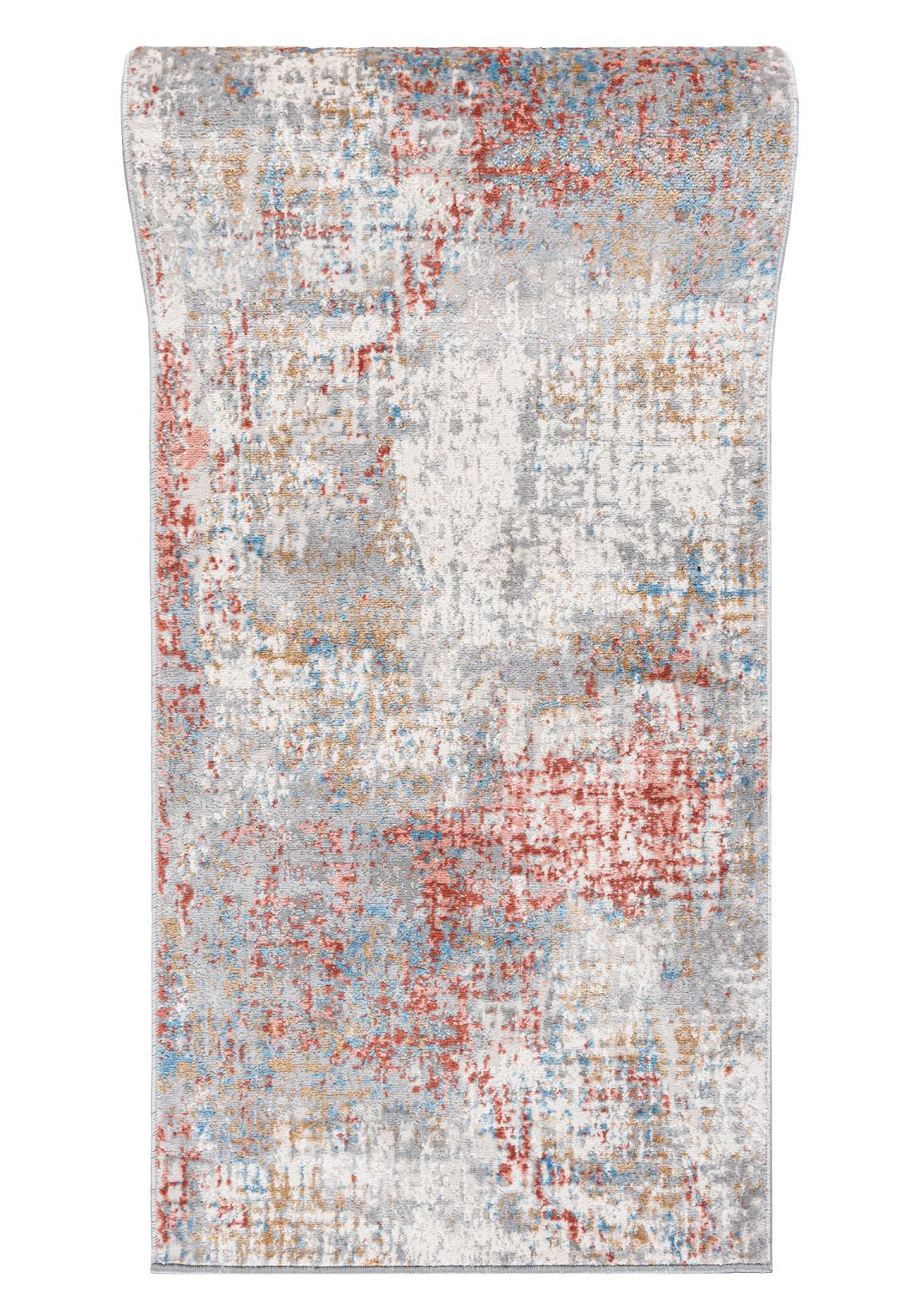 Mazovia Läufer Modern Abstrakt Anthrazit Orange Flur, Schlafzimmer, Diele, Fußbodenheizung von Mazovia