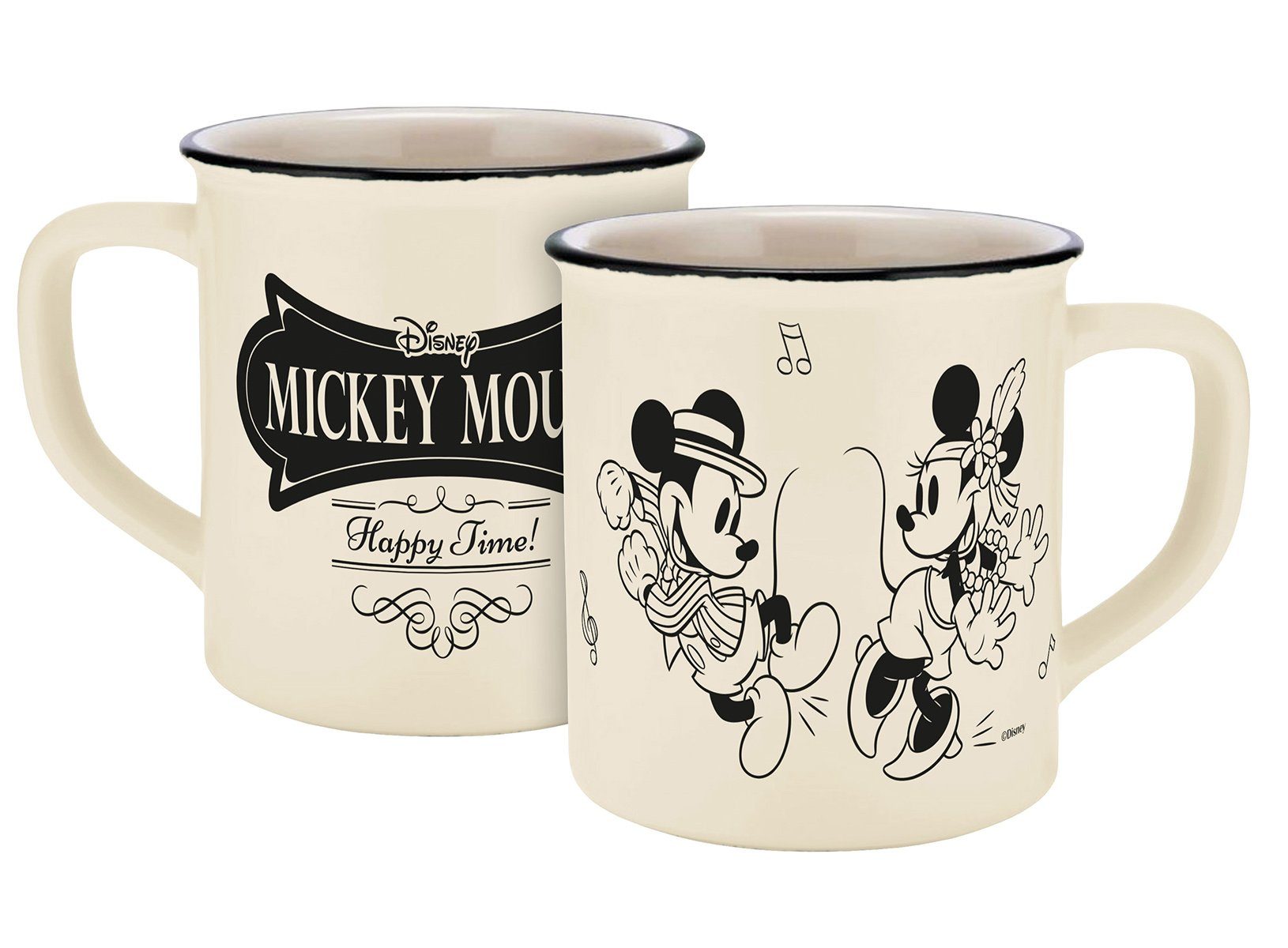Disney Tasse Disney Mickey Mouse Tasse mit Minnie Happy Time Vintage
