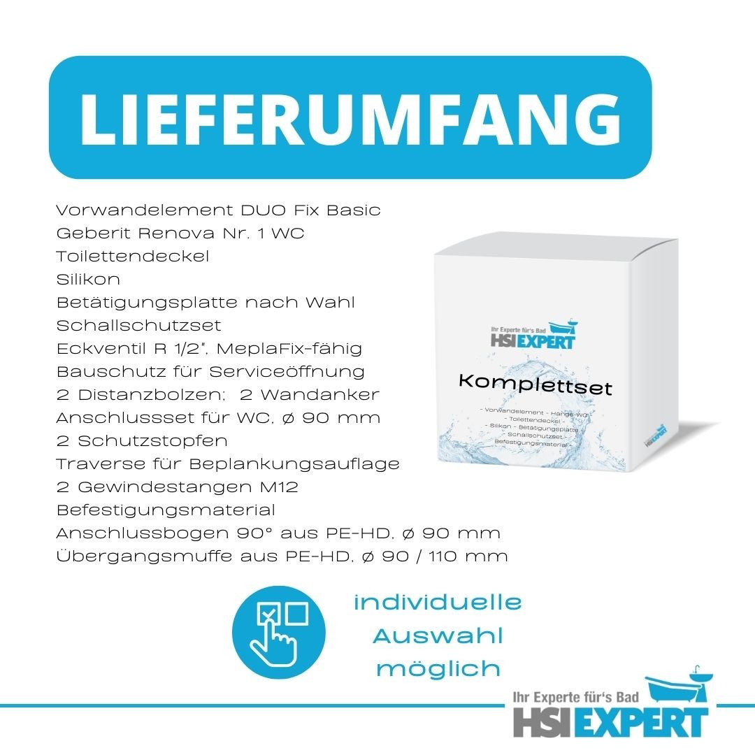 GEBERIT Vorwandelement WC Geberit Spülkasten Geberit Renova WC spülrandlos, Spar-Set, mit Beschichtung