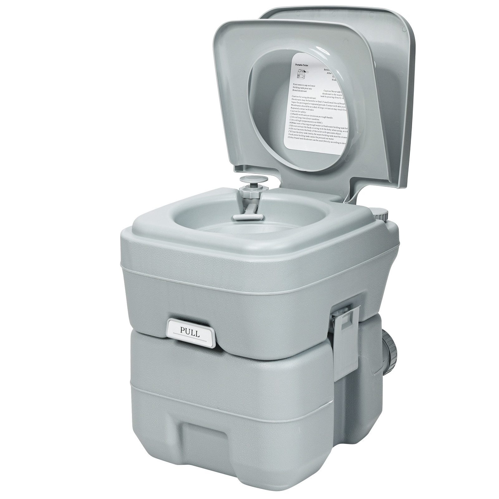 COSTWAY Campingtoilette Reisetoilette, 20L+12L mit abnehmbarem Abwassertank