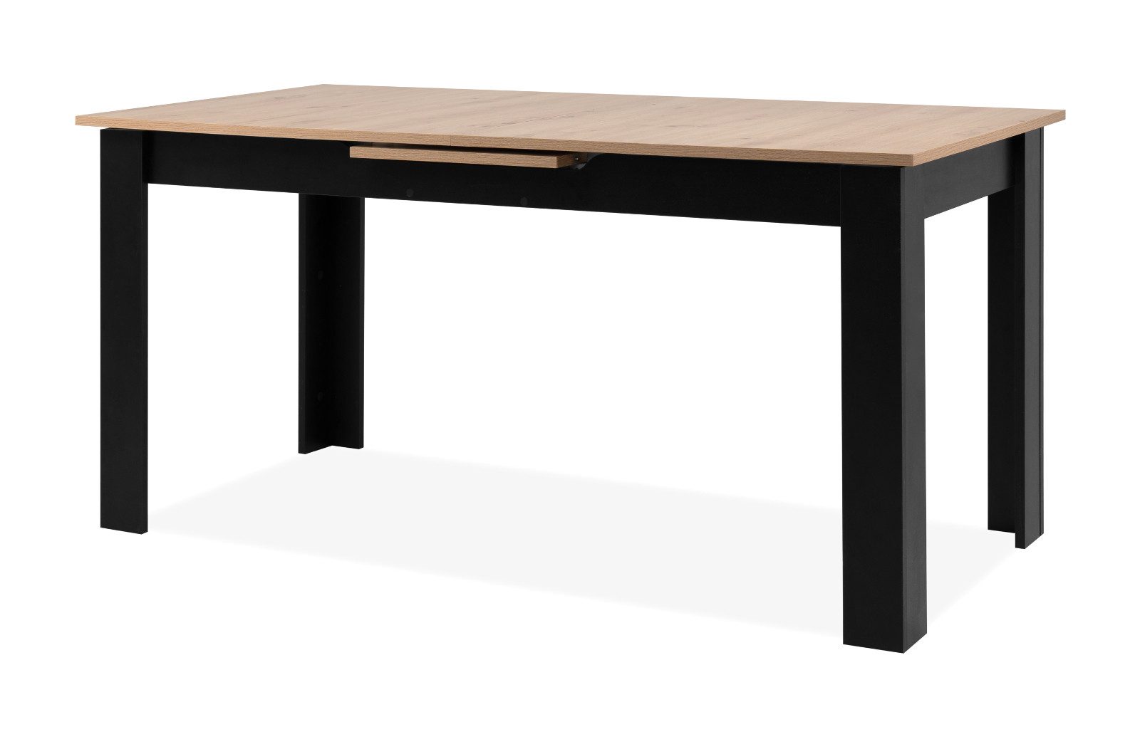 Furn.Design Esstisch Finham (in Artisan Eiche und schwarz, 160 - 200 cm), ausziehbar mit Lift-Auszug