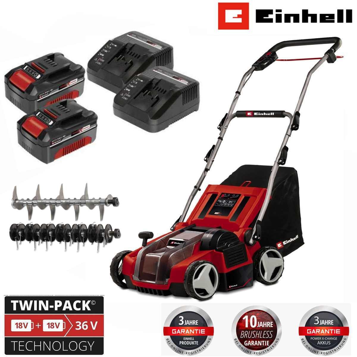 Einhell Akkurasenmäher Vertikutierer-Lüfter GE-SA 36/35 Li- 36V (2 x 18V) m günstig online kaufen