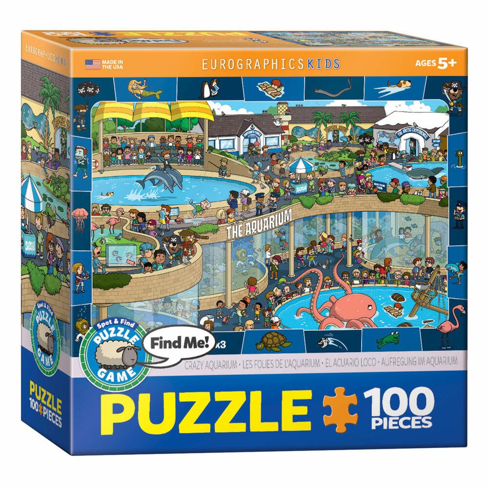 EUROGRAPHICS Puzzle Aufregung im Aquarium, 100 Puzzleteile