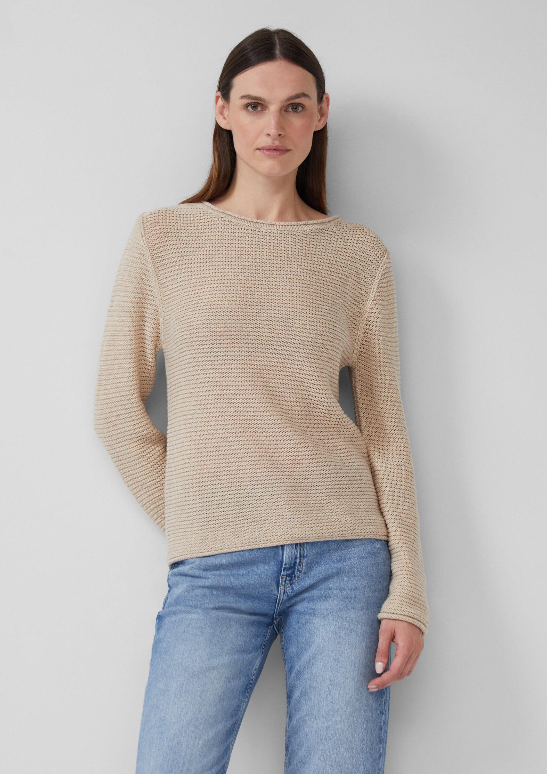 s.Oliver Longpullover Strickpullover Leichter Strickpullover in Ripp-Optik günstig online kaufen