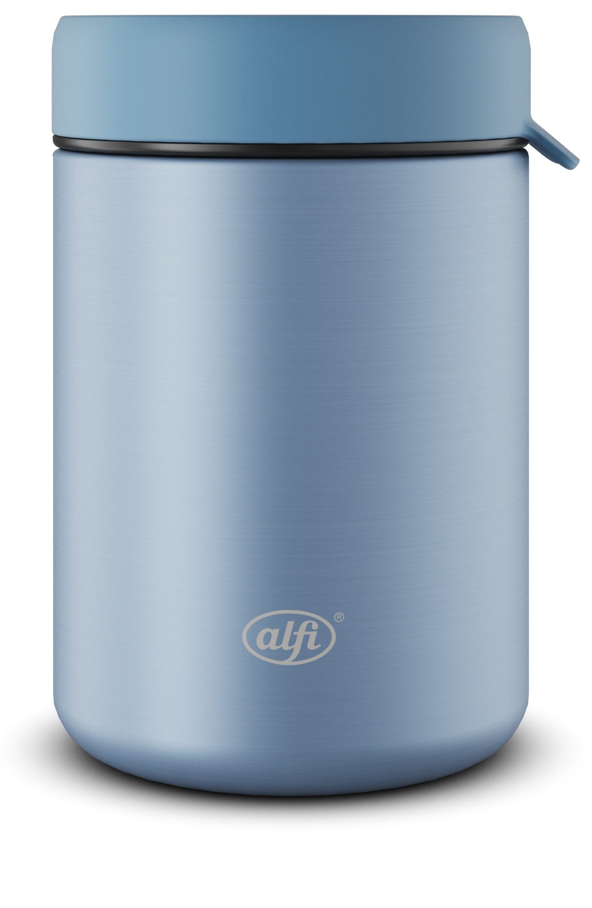 Alfi Thermobehälter ISO FOOD MUG, Thermobehälter für Essen, spülmaschinenfest, Edelstahl, Kunststoff, Silikon, (1-tlg), 0,35l, 5h heiß & 10h kalt, dicht & auslaufsicher, mit Göffel
