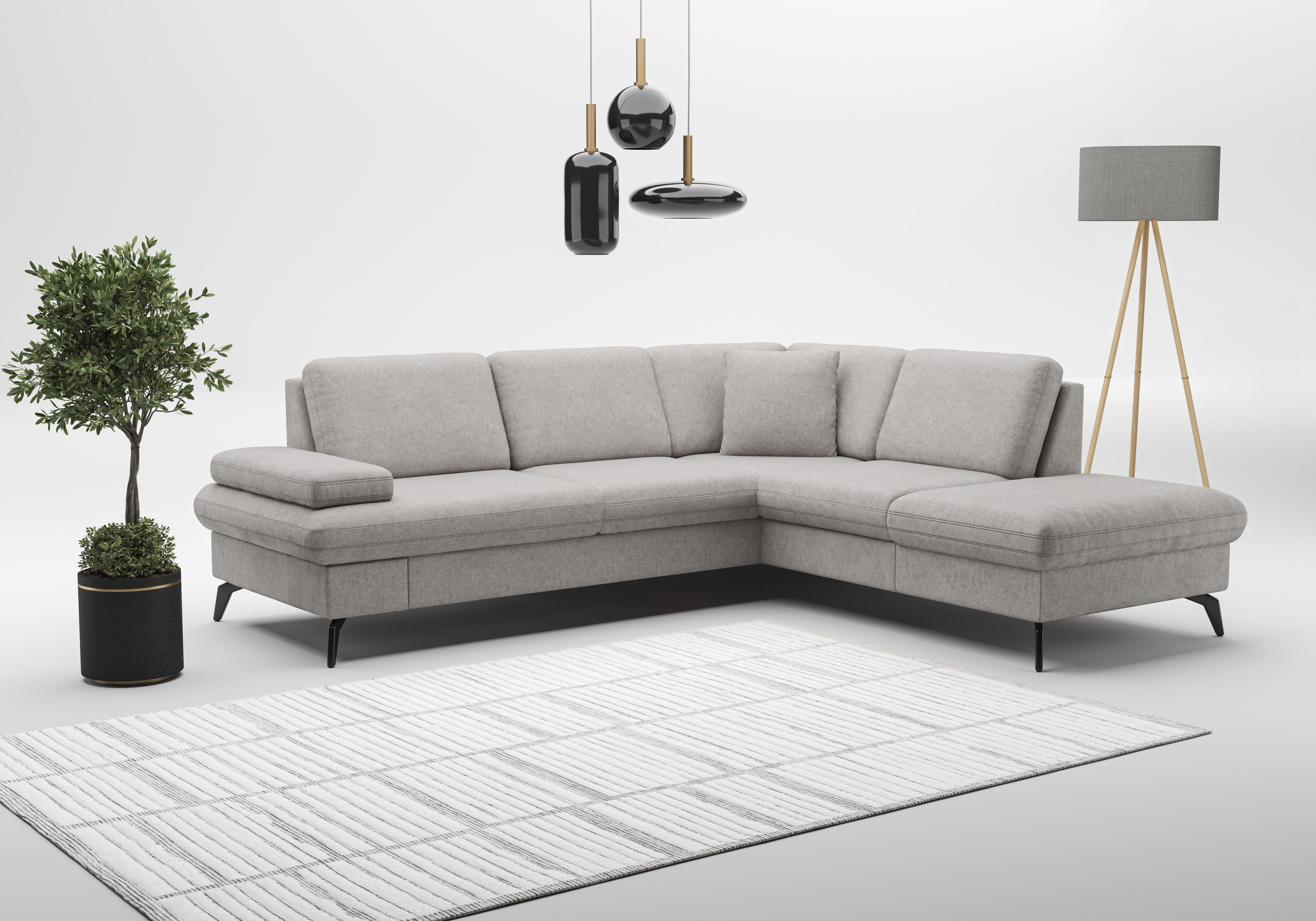 sit&more Ecksofa Morris Jubi L-Form, B: 238 cm, mit Armteilfunktion & 1 Zierkissen, optional Bettfunktion