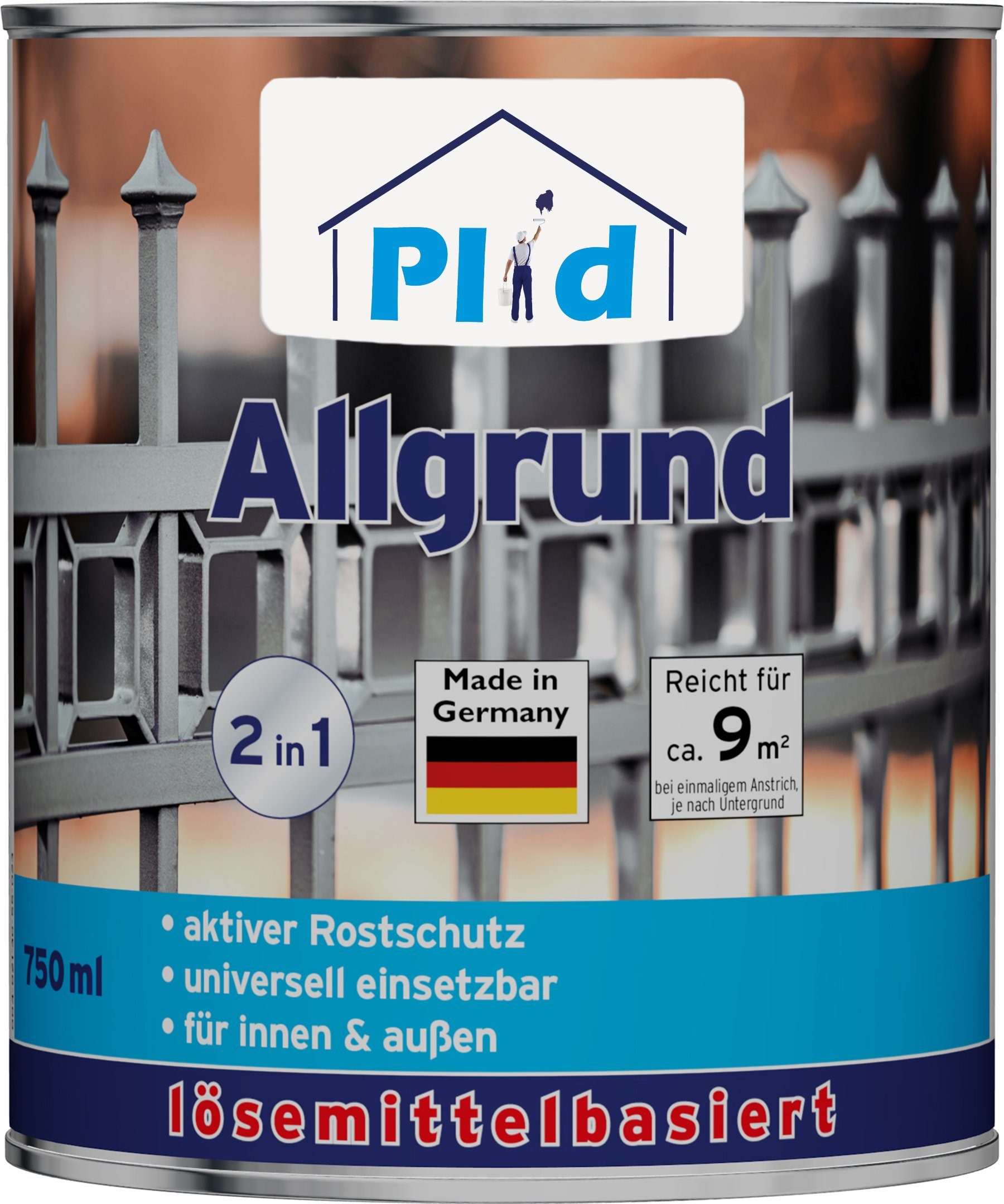 plid Grundierfarbe Premium Allgrund Rostgrundierung Grundierung, schnelltrocknend