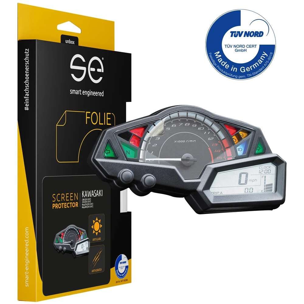 smart engineered Displayschutzfolie se 3D Cockpit Schutzfolie klar & entspiegelt (VPE 2) Kawasaki Z300