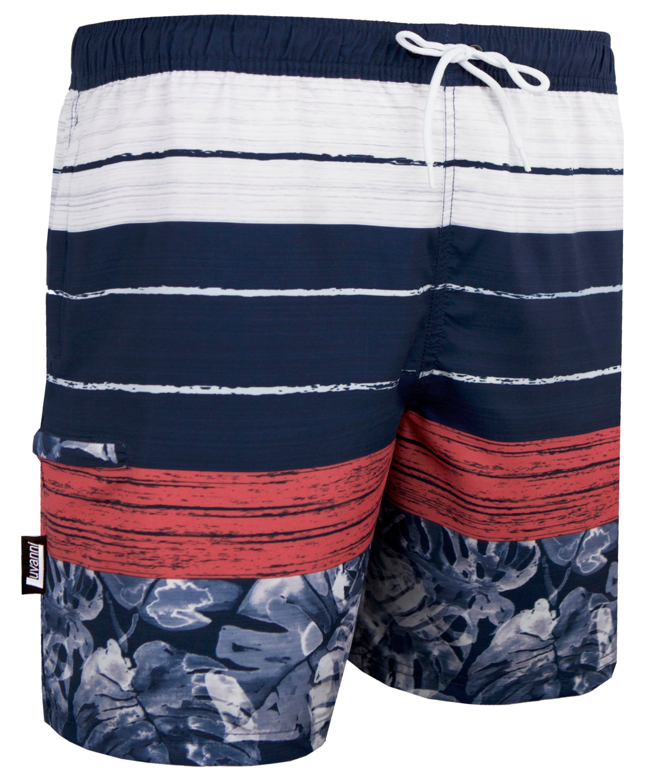 Schnelltrocknende Badehose Männer Schwimmhose Hose Luvanni Badehose Boardshorts Beachshorts Shorts Herren Badeshorts Kordelzug 868