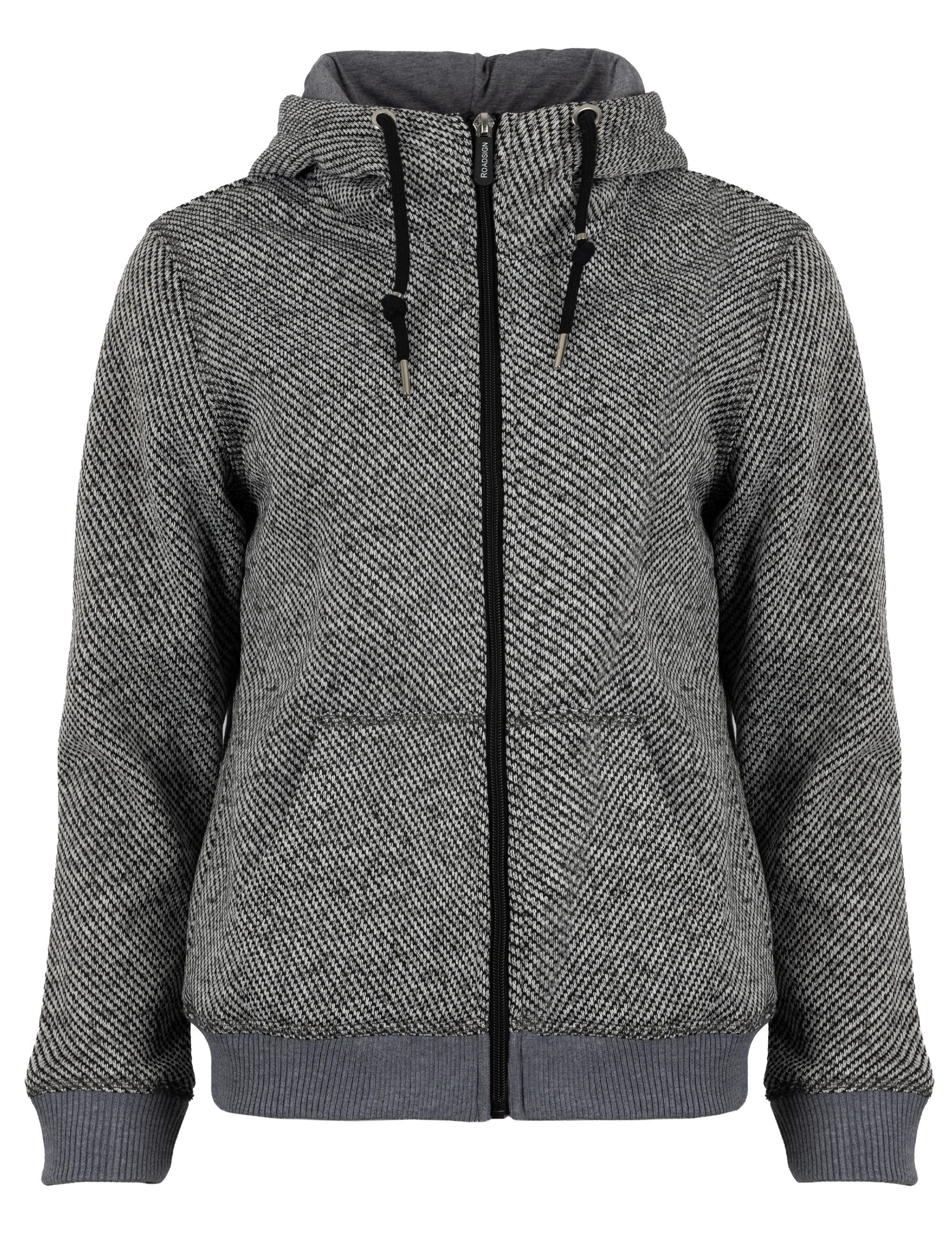 ROADSIGN australia Fleecejacke Honey (1, 1-St., 1) mit Kapuze, Tunnelzug mit Perlendetails und Rippbund an den Saumenden