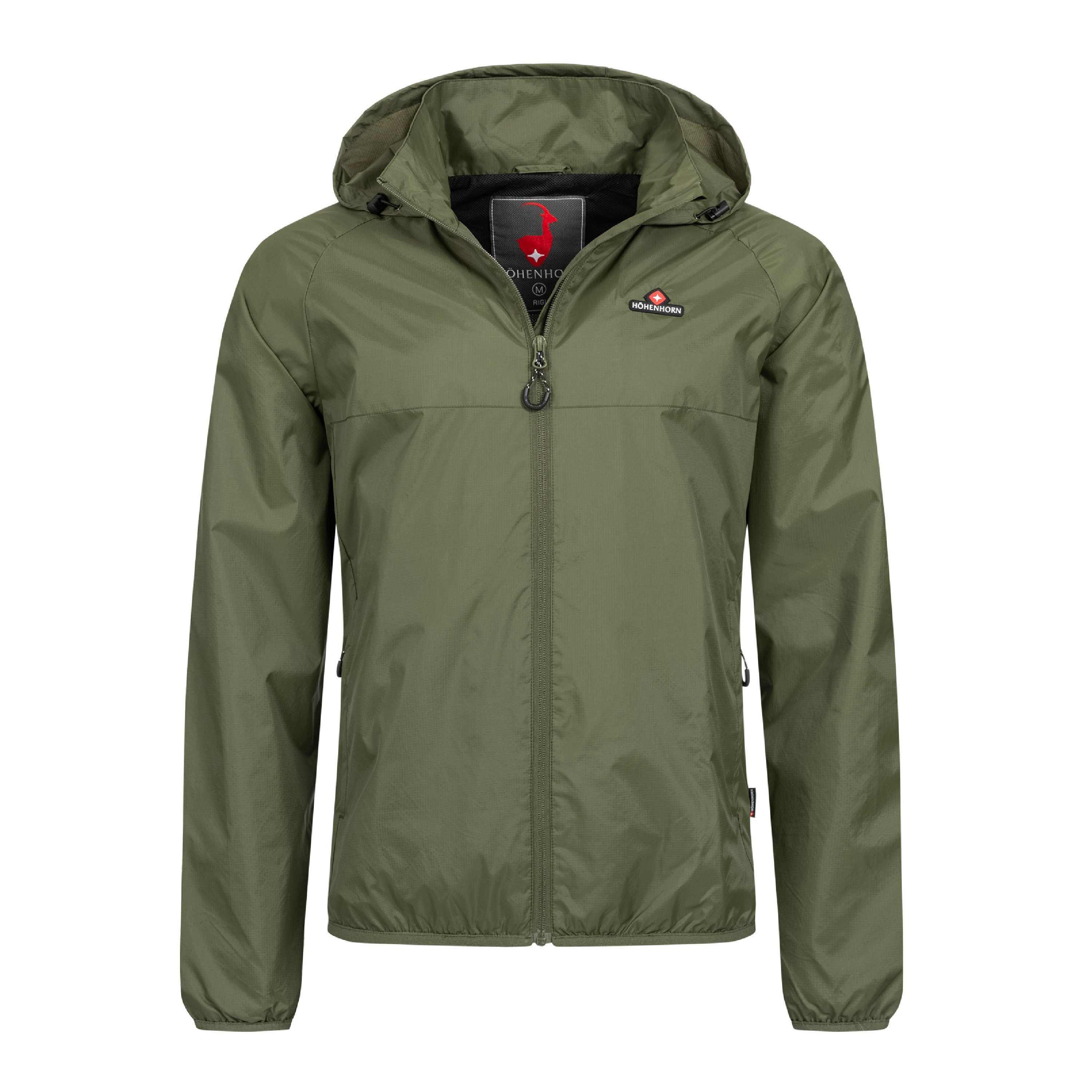 Höhenhorn Regenjacke Rigi Herren Regen Jacke für Männer Outdoor Freizeitjacke mit Kapuze leichtes Eigengewicht, Atmungsaktiv