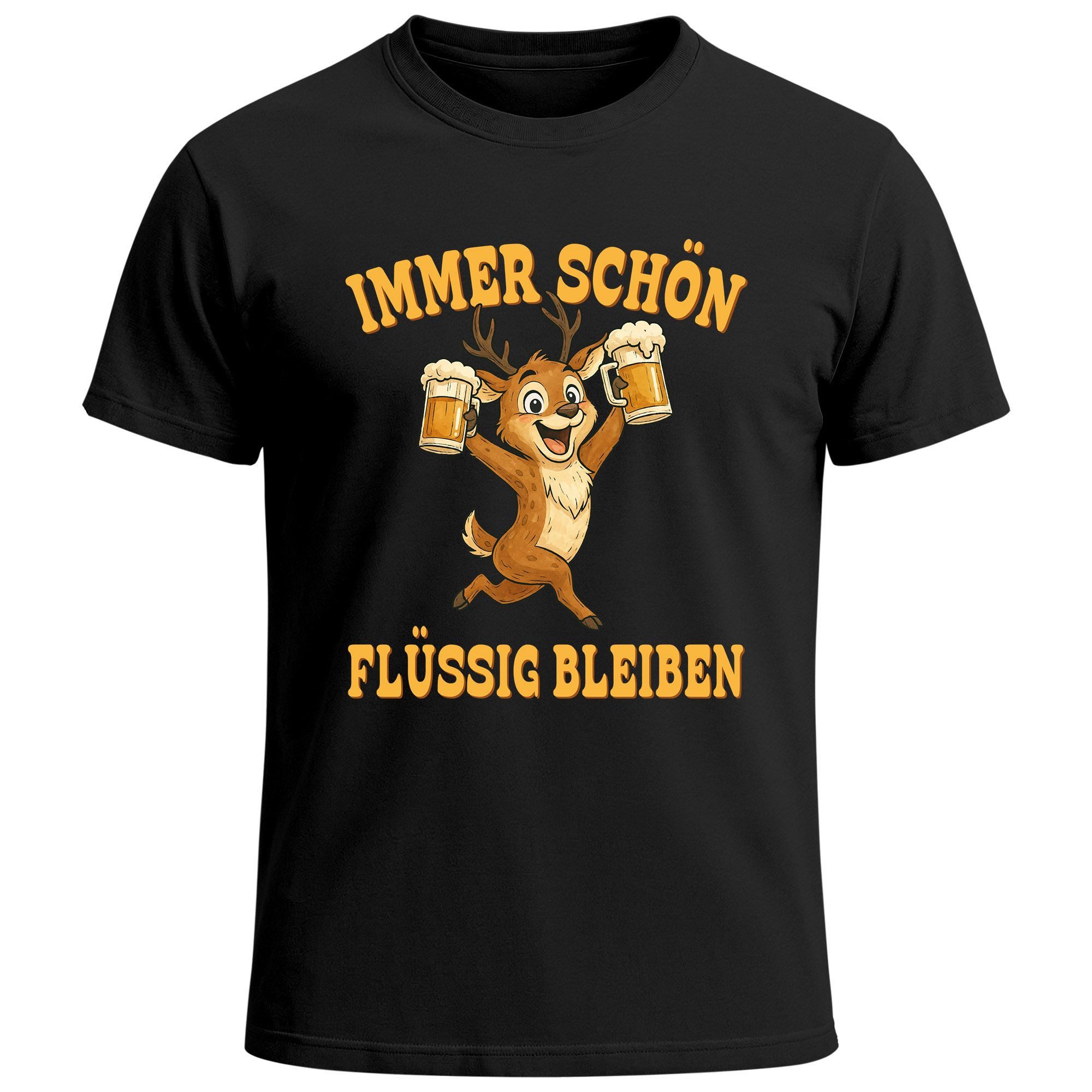 MoonWorks Print-Shirt Herren T-Shirt für das Oktoberfest – Immer schön flüssig bleiben mit Print