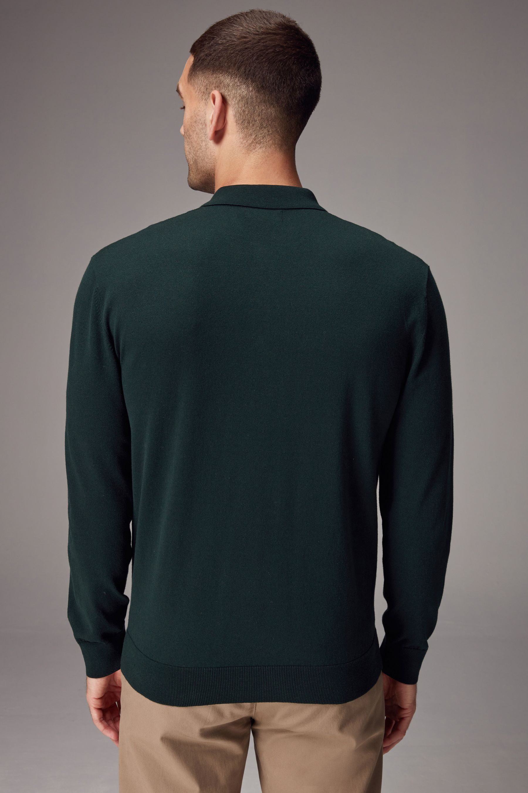 Next Langarm-Poloshirt Langärmeliges Regular Fit Poloshirt günstig online kaufen