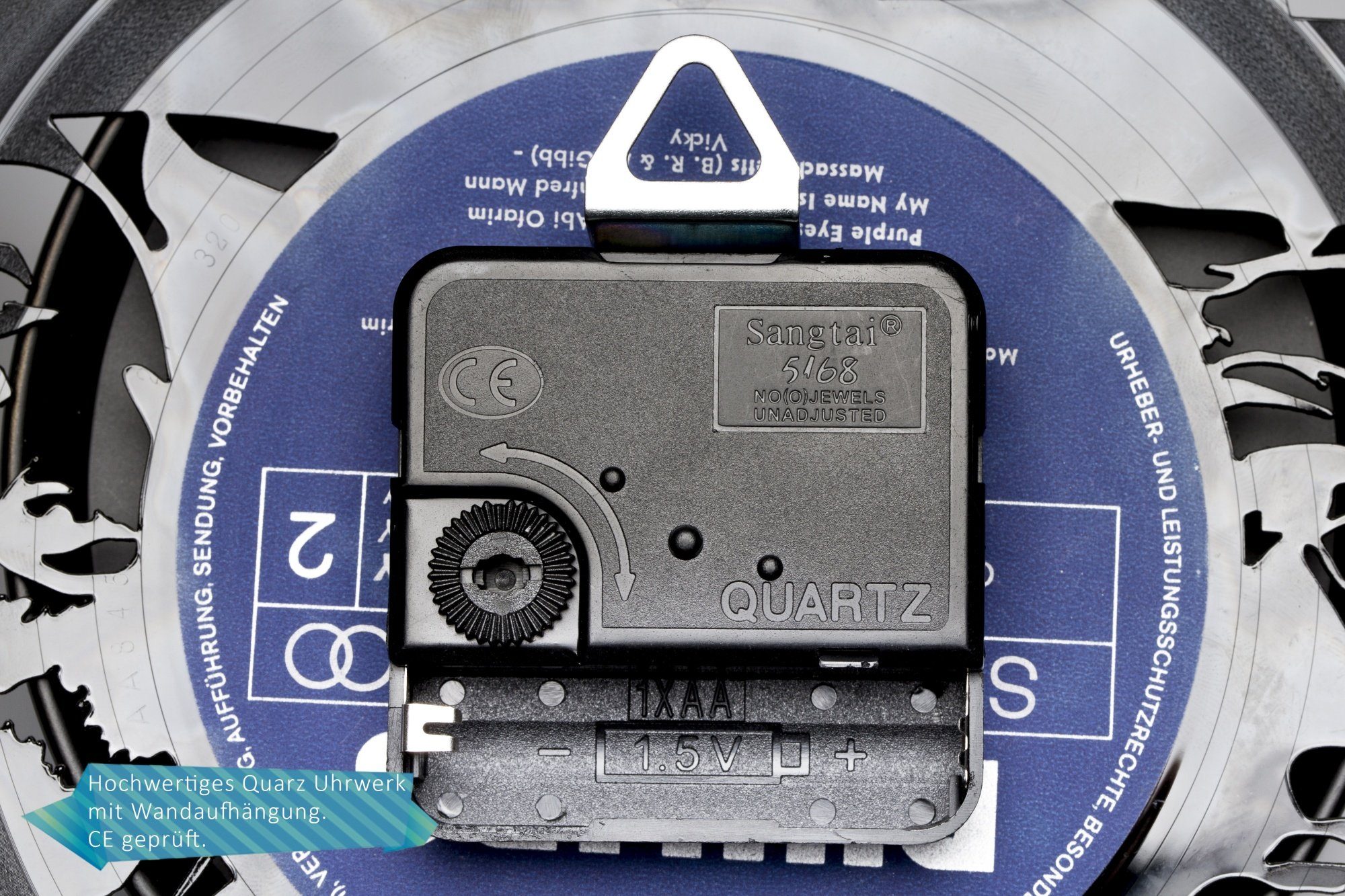 GRAVURZEILE Wanduhr Schallplattenuhr Dortmund - 100% Vereinsliebe - Fußball -