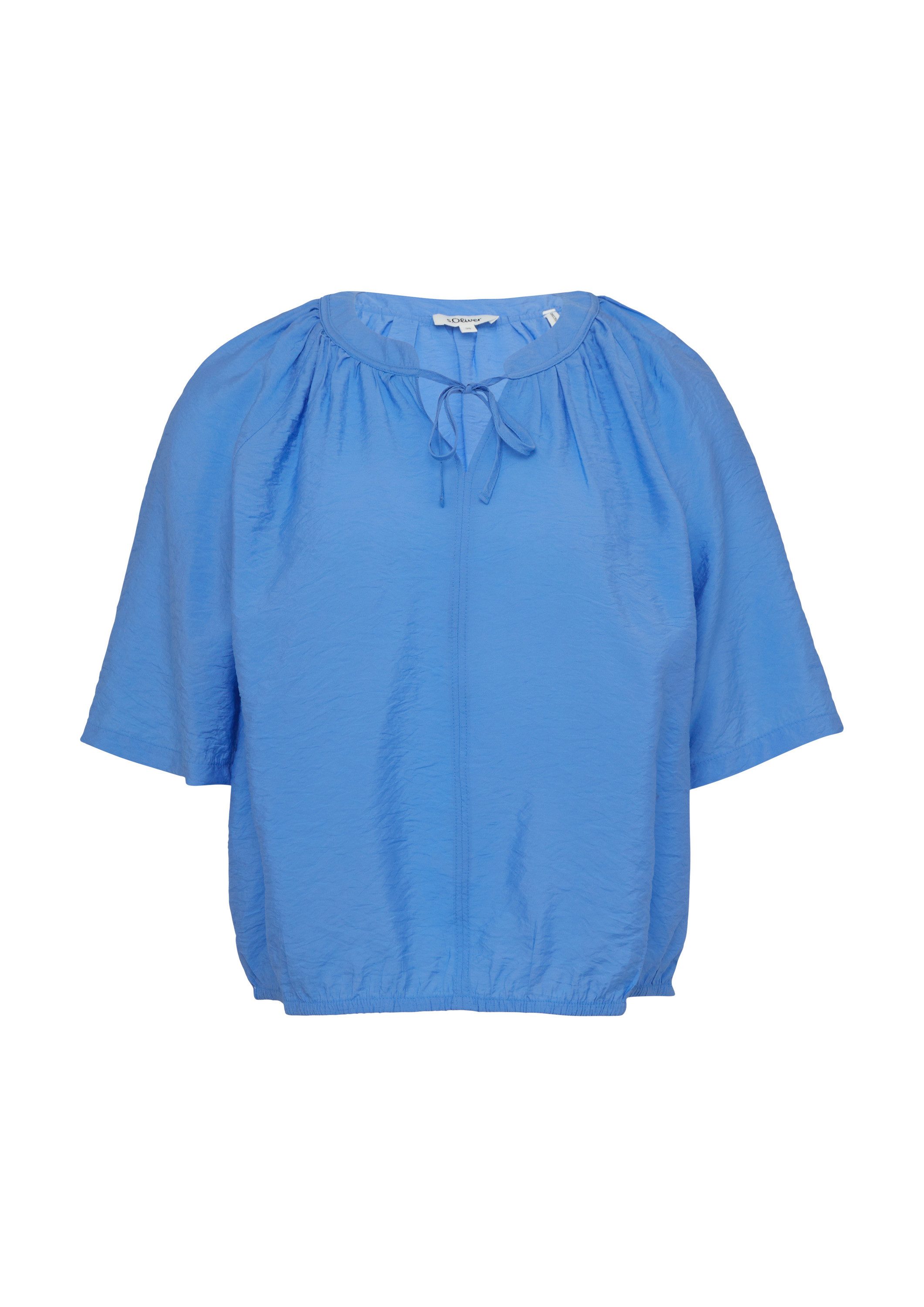 s.Oliver Kurzarmbluse Bluse Strukturierte Bluse mit Halbarm im O-Shape günstig online kaufen