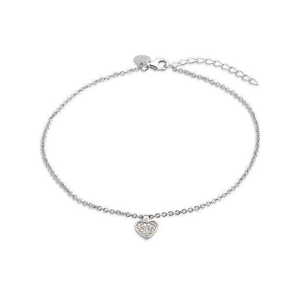 XENOX Fußkette XENOX Fusskettchen Damen "Silver Basic" Herz Silber XS3533