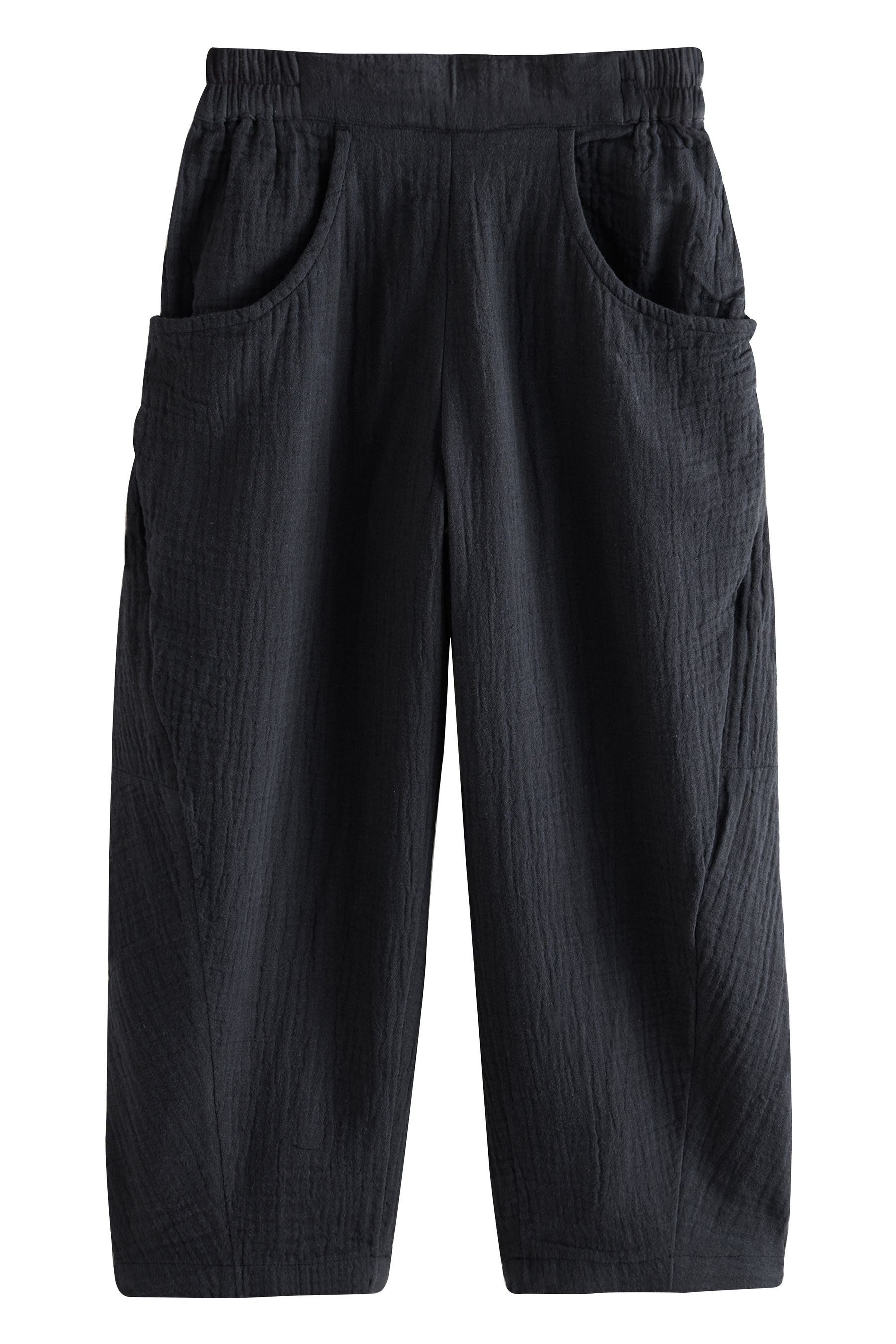 Next Schlupfhose Schlupfhoe mit Barrel-Bein aus 100 % Baumwolle (1-tlg)
