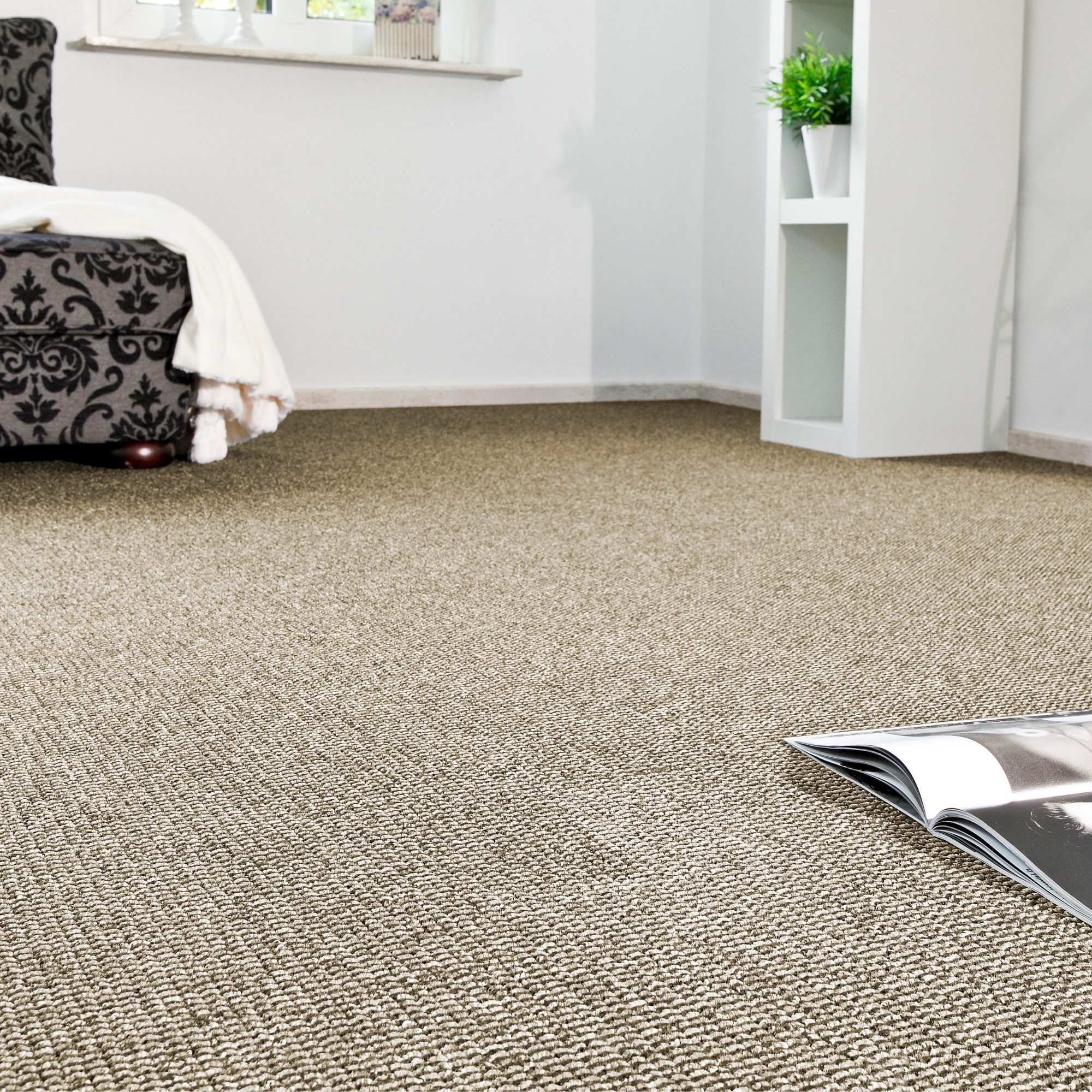 Andiamo Teppichboden Joe, Schlinge, Made in Netherlands, rechteckig, Höhe: 8 mm, Breite 400 cm, meliert, Wohnzimmer, strapazierfähig & robust