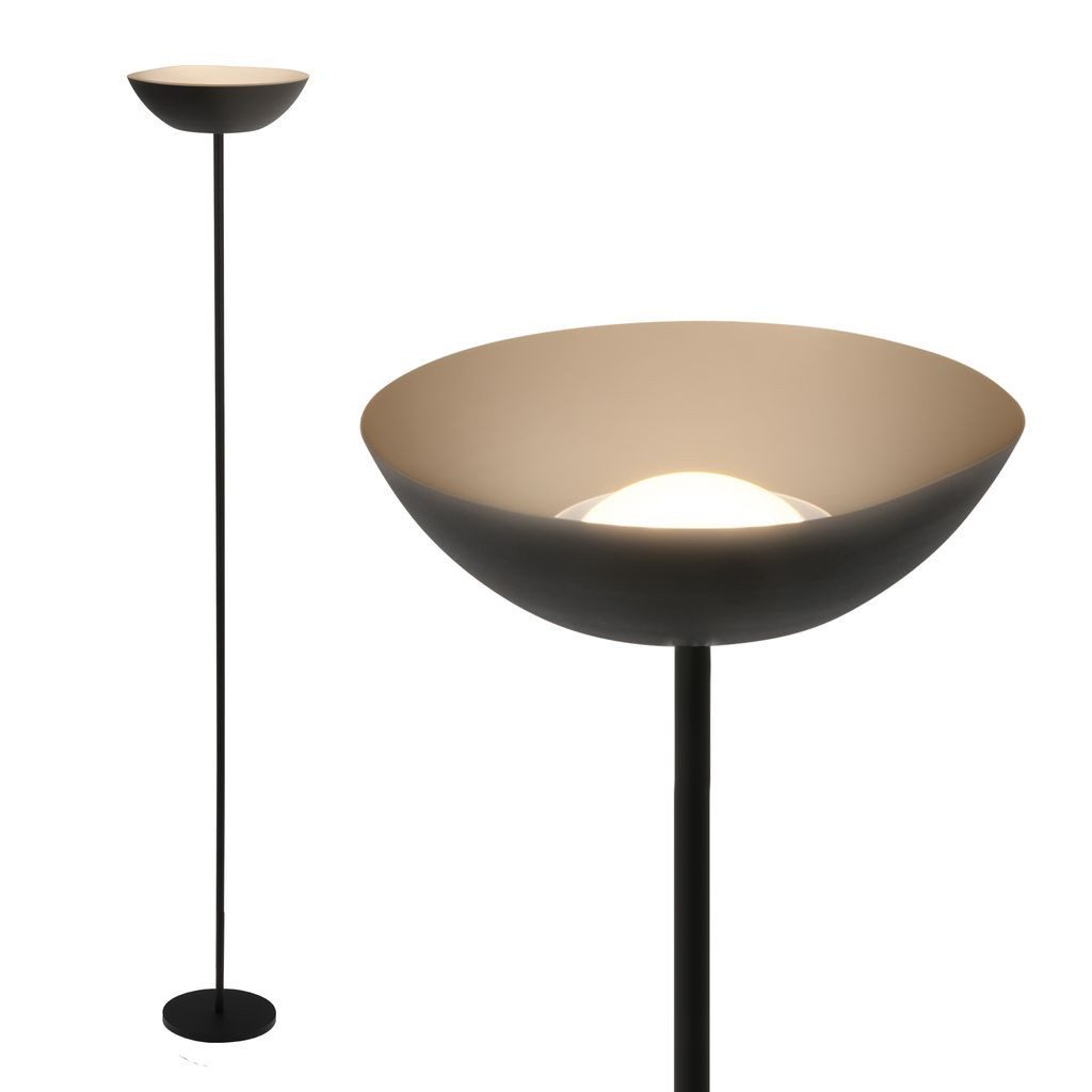 Briloner Leuchten Stehlampe Stehlampe dimmbar touch Akku Wohnzimmer Kabellos 1500015, Dimmfunktion, LED fest integriert, 2700K - Extra-Warmweiß, LED Stehleuchte 170 x 25 cm Schwarz 8W Wohnzimmer Flur Schlafzimmer