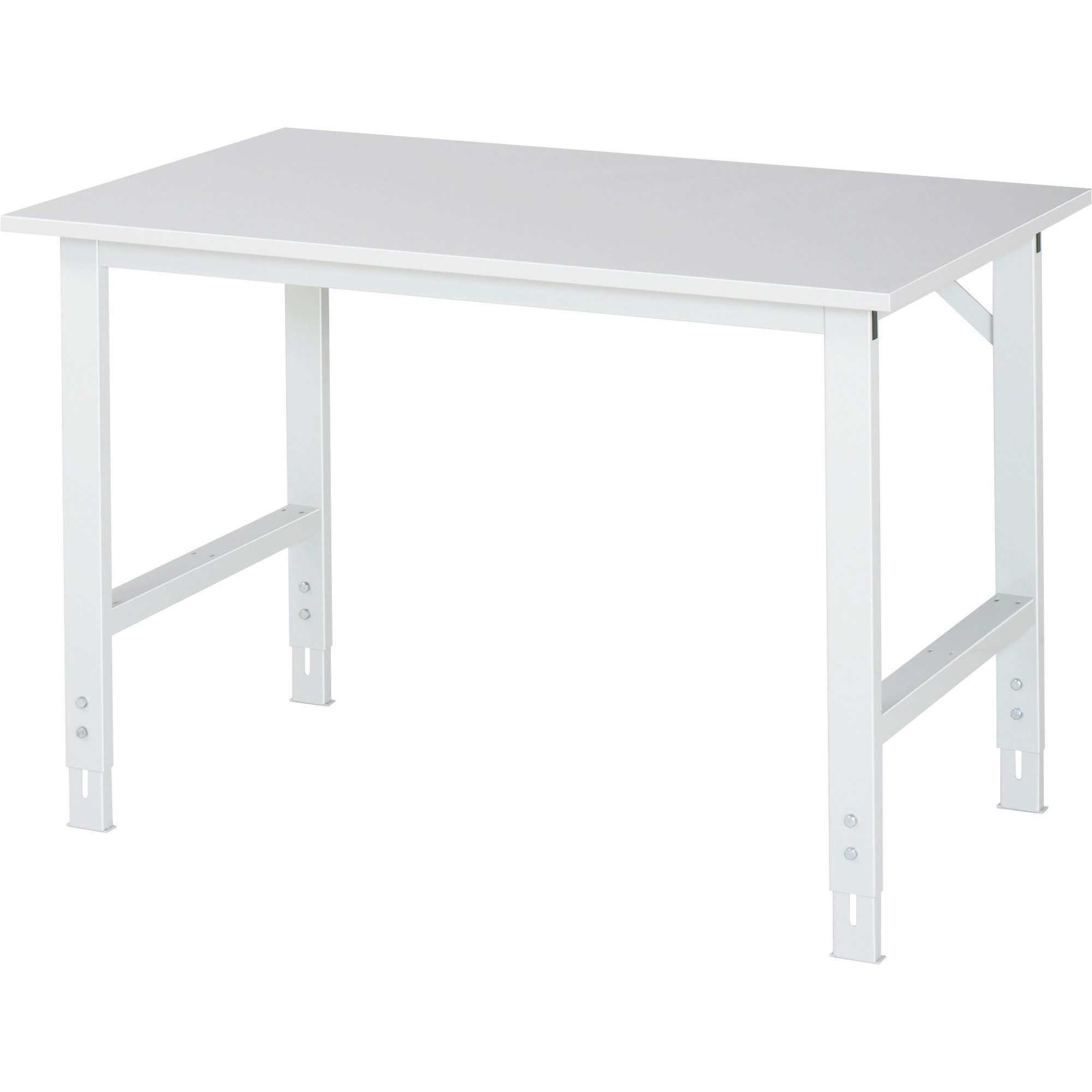 RAU Werkbank Arbeitstisch 1250x800x760-1080 M-Platte 22mm lichtgrau