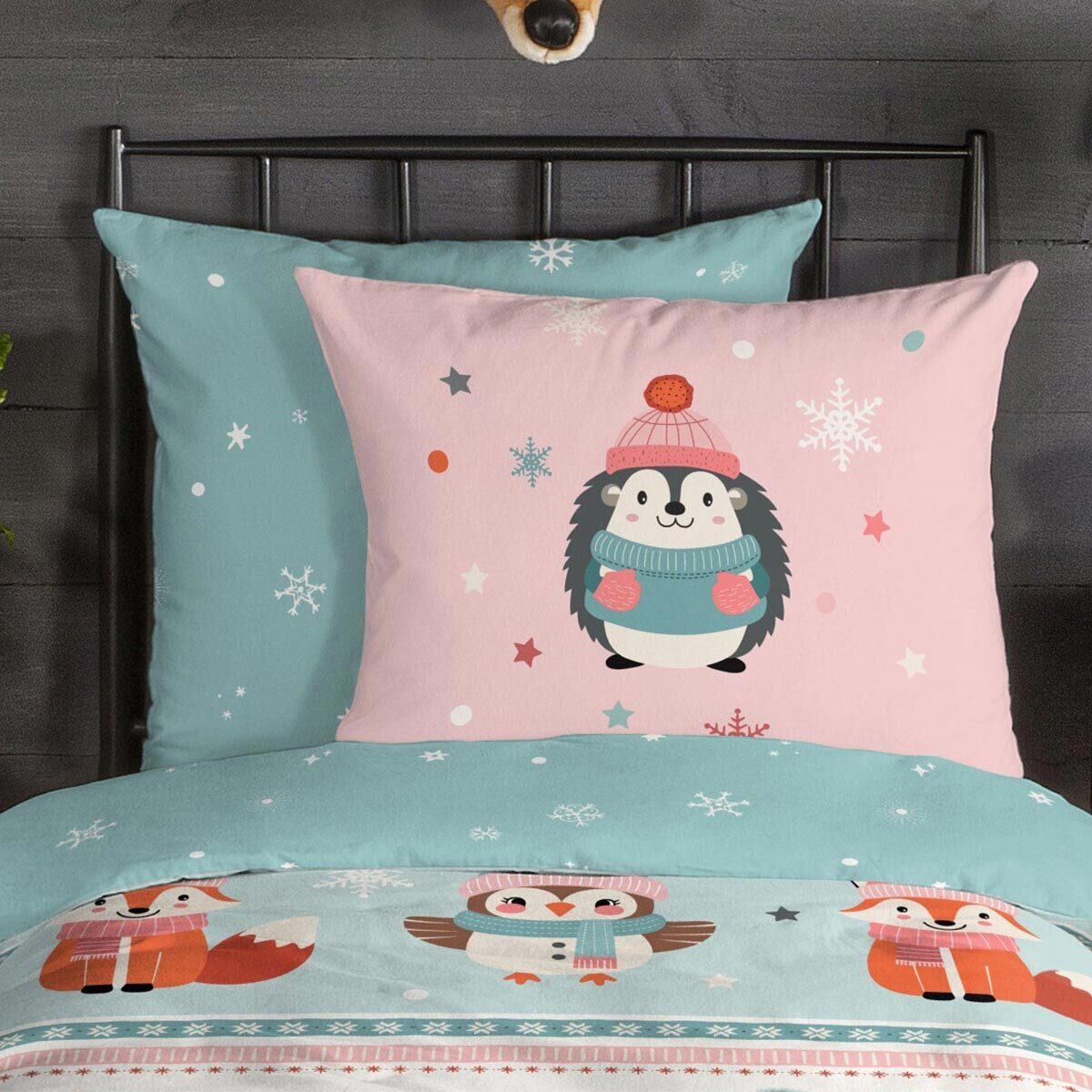 TRAUMSCHLAF Bettwäsche Winterliche Tierfreunde, Flanell, 2 günstig online kaufen