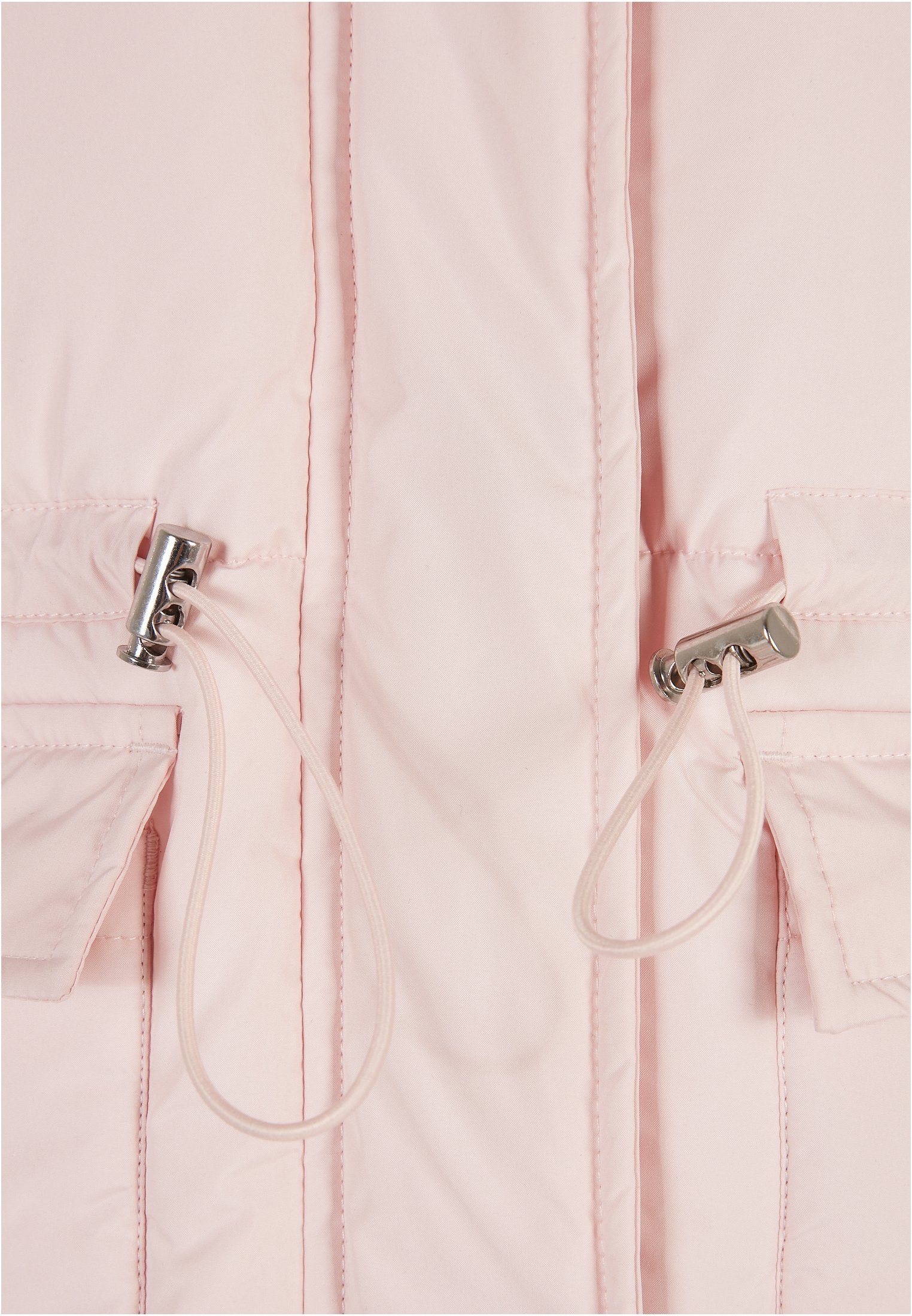 URBAN CLASSICS Winterjacke Damen Ladies Jacket Puffer Waisted pink (1-St)