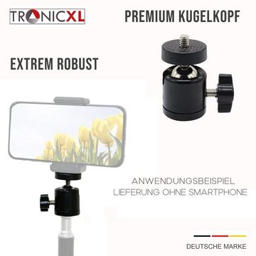 TronicXL 210cm Stativ Ständer für Apple iPhone Smartphone Handy Samsung Galaxy Handstativ (Höhenverstellbar, neigbar, schwenkbar)
