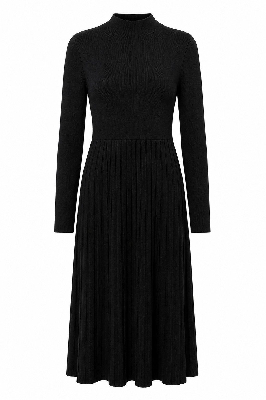 ITALY VIBES Strickkleid - Kleid Damen - langarm - Midikleid - Feinstrickkleid - ITALY VIBES ONE SIZE / passend für Größe S - L