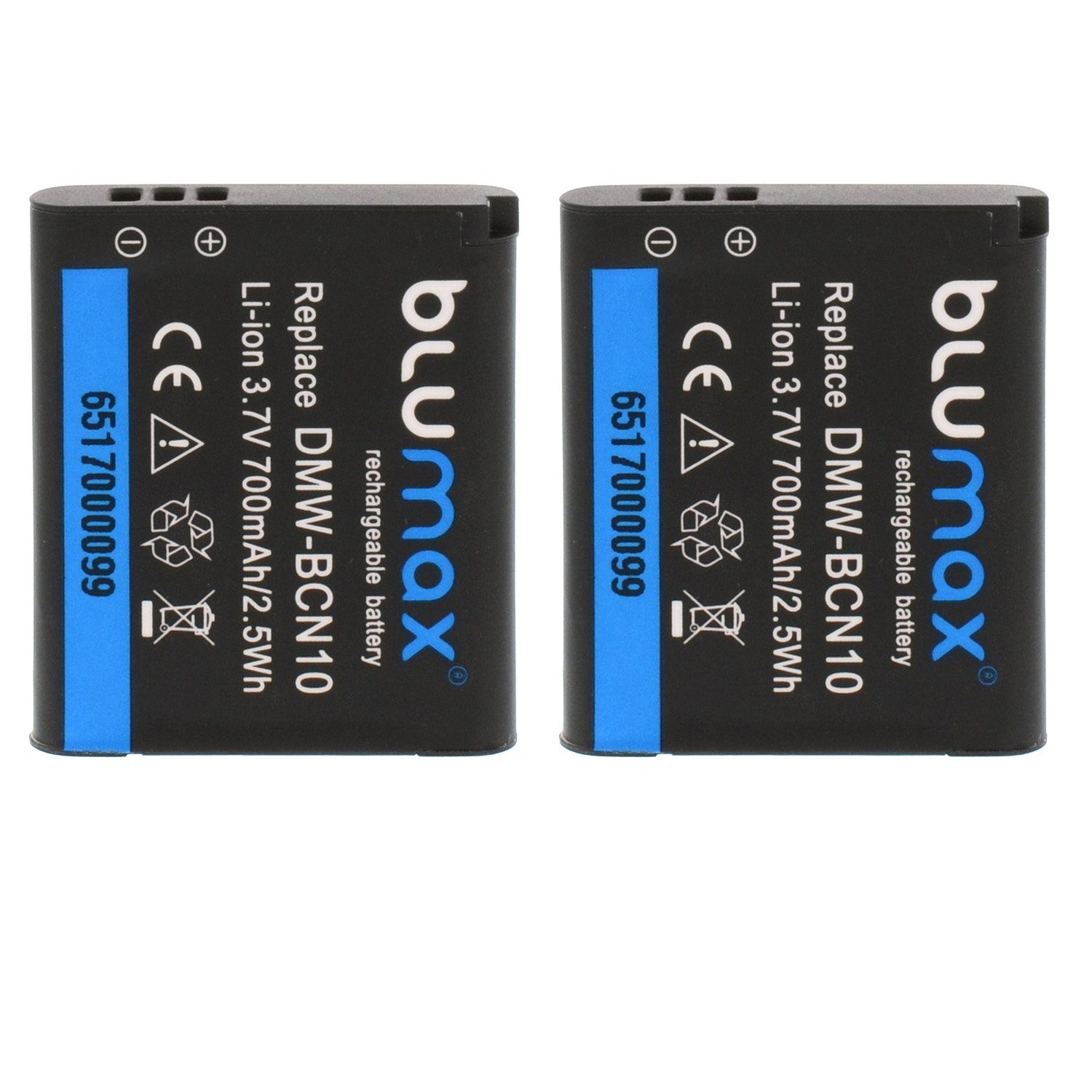 BCN10E LF1W 2x 700 Blumax LF1K BCN10 mAh DMC-LF1 Kamera-Akku LUMIX