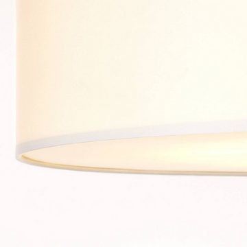 Brilliant Deckenleuchte Andria, ohne Leuchtmittel, Stoffschirm, 16 cm Höhe, Ø 70 cm, 6 x E27, Metall/Textil, weiß/chrom