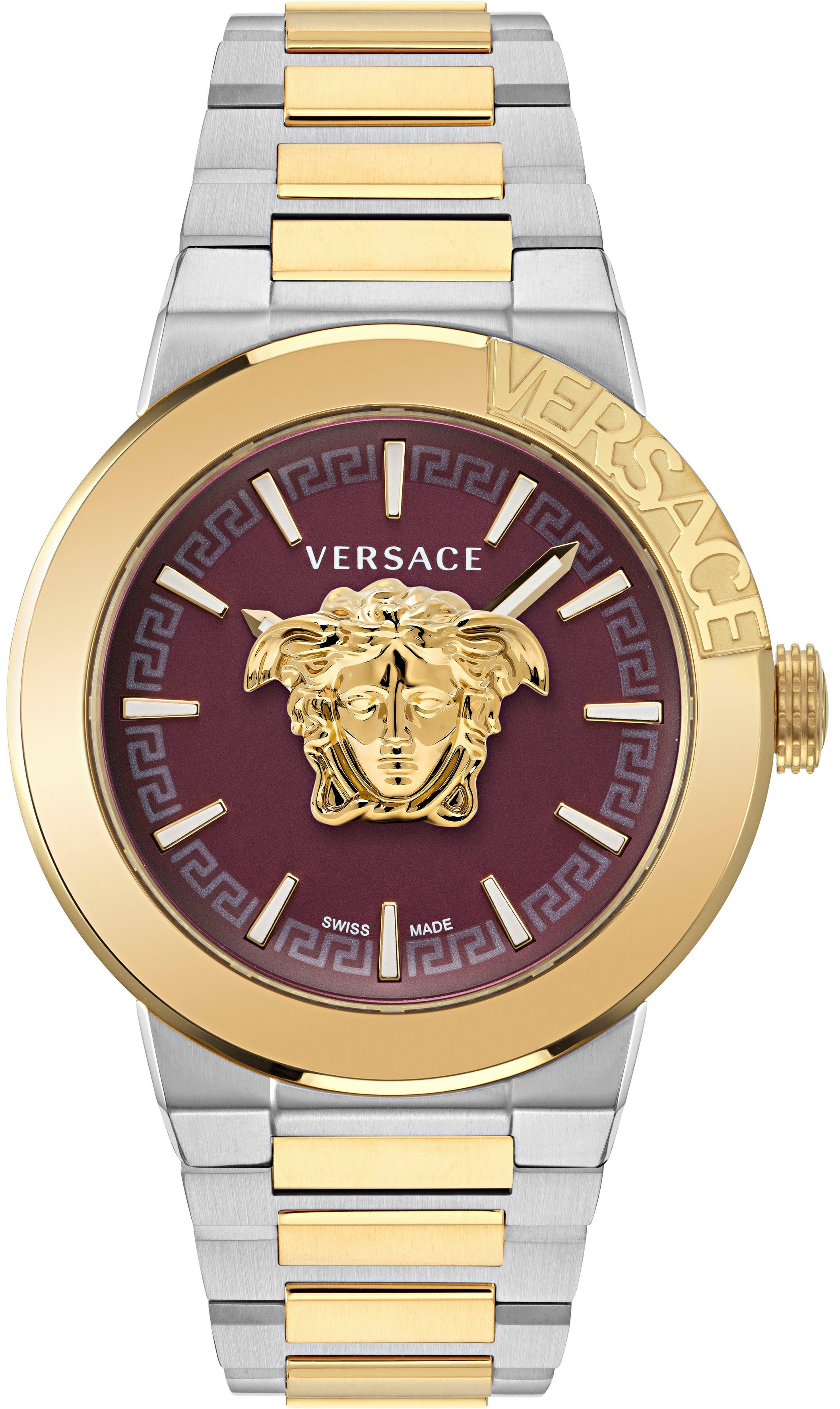 GENT, INFINITE Versace VE7E00523, IP-beschichtetem bicolor Edelstahl Armband aus MEDUSA Quarzuhr