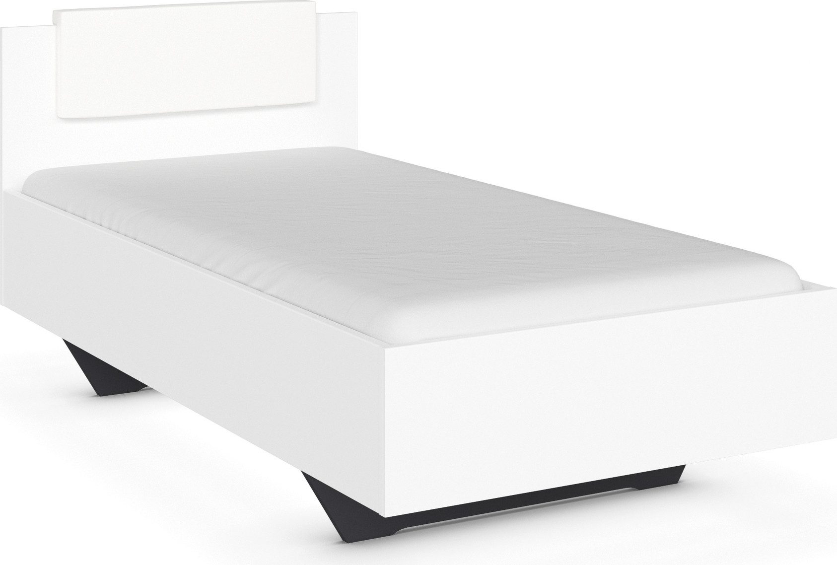 rauch Bett Einzelbett Komfortbett Schlafzimmer für kleine Räume MAIKA (Liegefläche: 100x200 cm, Bettseitenhöhe 47 cm), schwebende Optik mit abnehmbarer Polsterauflage MADE IN GERMANY