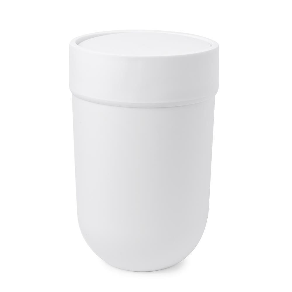 Umbra Kosmetikeimer Touch, 6L Abfalleimer mit Schwingdeckel, Badezimmereimer