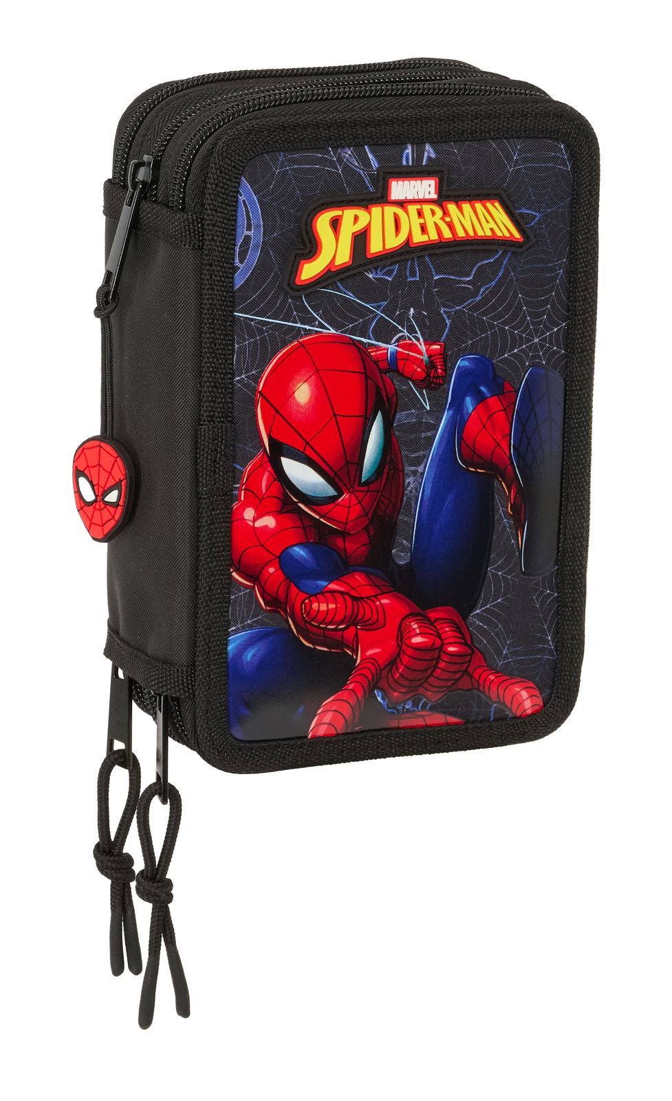 safta Federmäppchen Marvel Spider-man - Mäppchen Federmappe, 37 Teile, 3-fach gefüllt, (37-tlg., Jungen), Reißverschluss