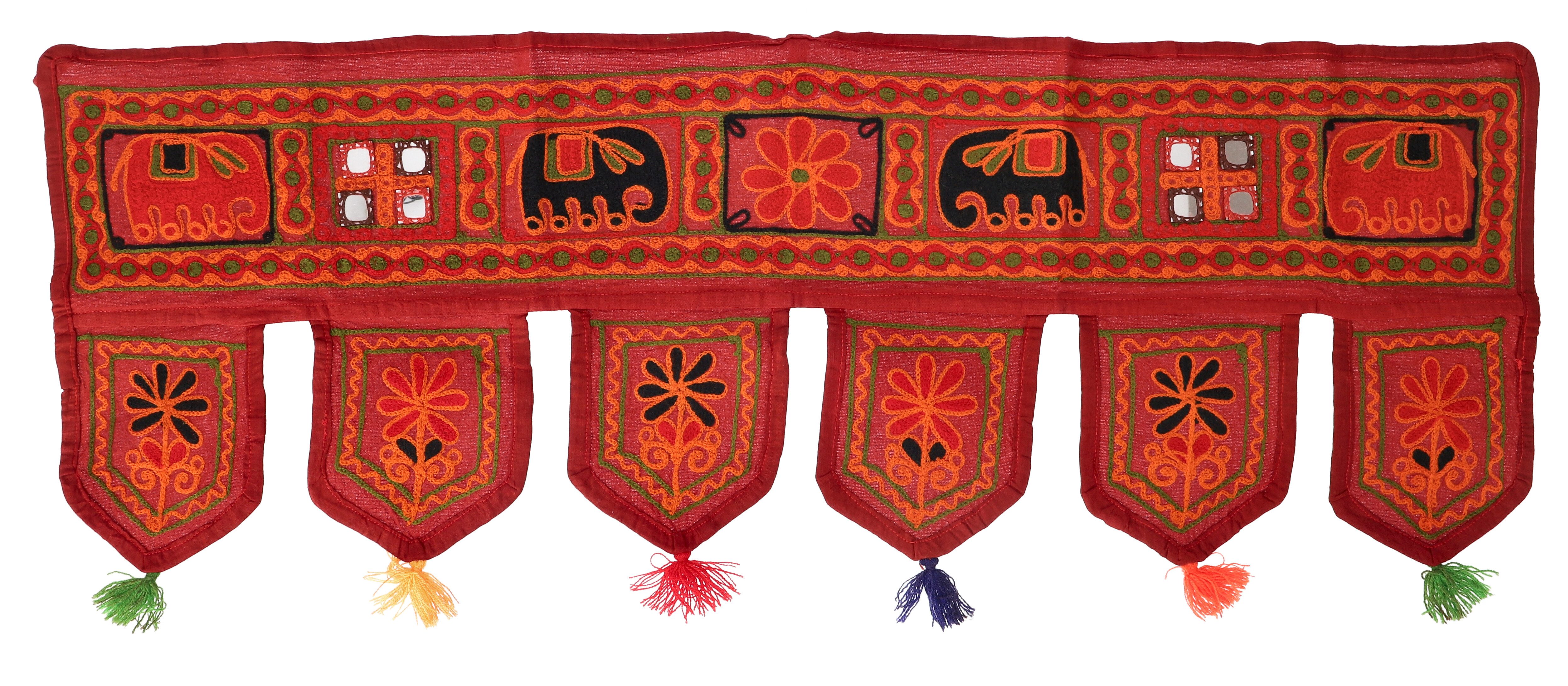 Guru-Shop Wandteppich Indischer Wandbehang, Orientalischer Wimpel mit.., Höhe: 30 mm