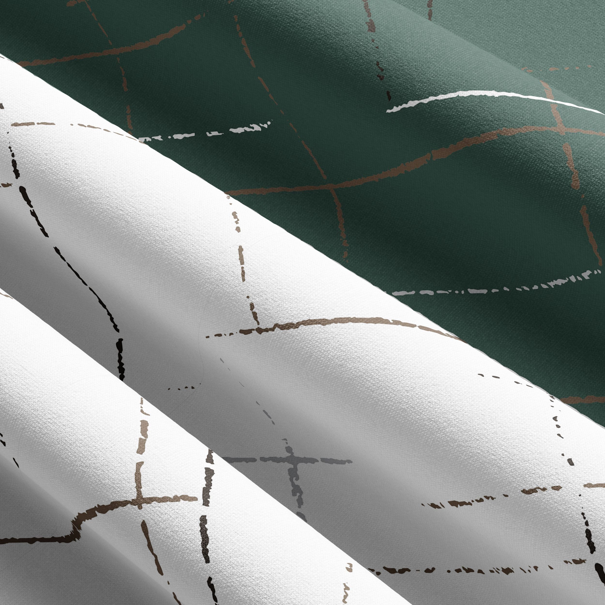 Leonado Vicenti Bettwäsche Hochwertige Polycotton, Baumwolle, 3 teilig, schlichtes Streifen Design mit Wendeseite, Beige, Grün und Grau – Bild 5 von 5
