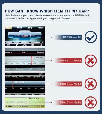 GABITECH Drahtlos CarPlay Android Auto für Mercedes Benz A B CLA V X C E GLA S Einbau-Navigationsgerät (NTG 5.0/5.1/5.2 System. A/B/C/CL/GLS/GLE/CLS/X/E/G/S/GLA/CLA/GLC)