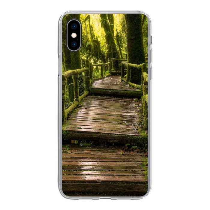 MuchoWow Handyhülle Schöner Regenwald und Dschungel Handyhülle Apple iPhone Xs Max Smartphone-Bumper Print Handy
