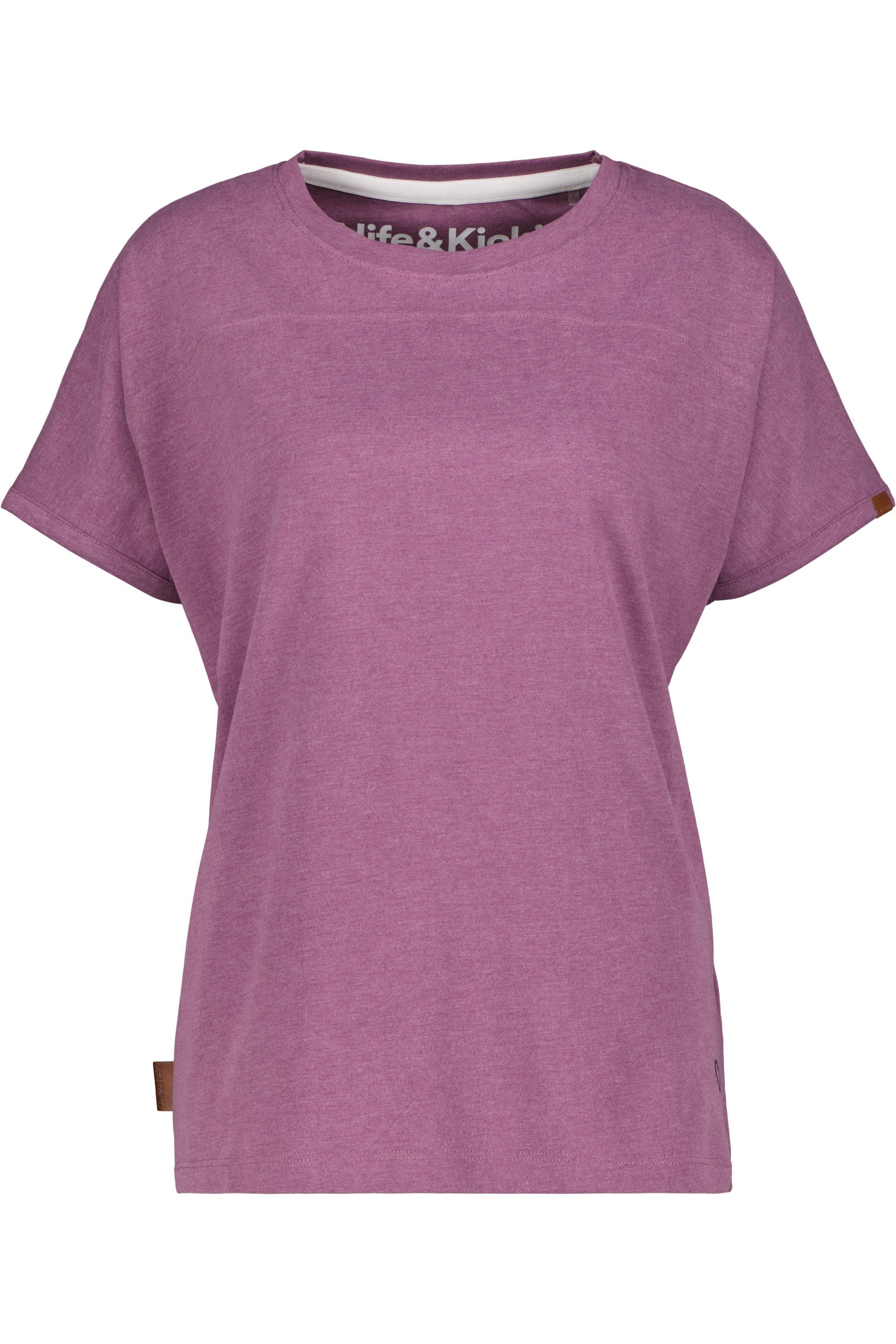 DiniAK Kickin mulberry Damen A Alife Shirt melange Rundhalsshirt Shirt &