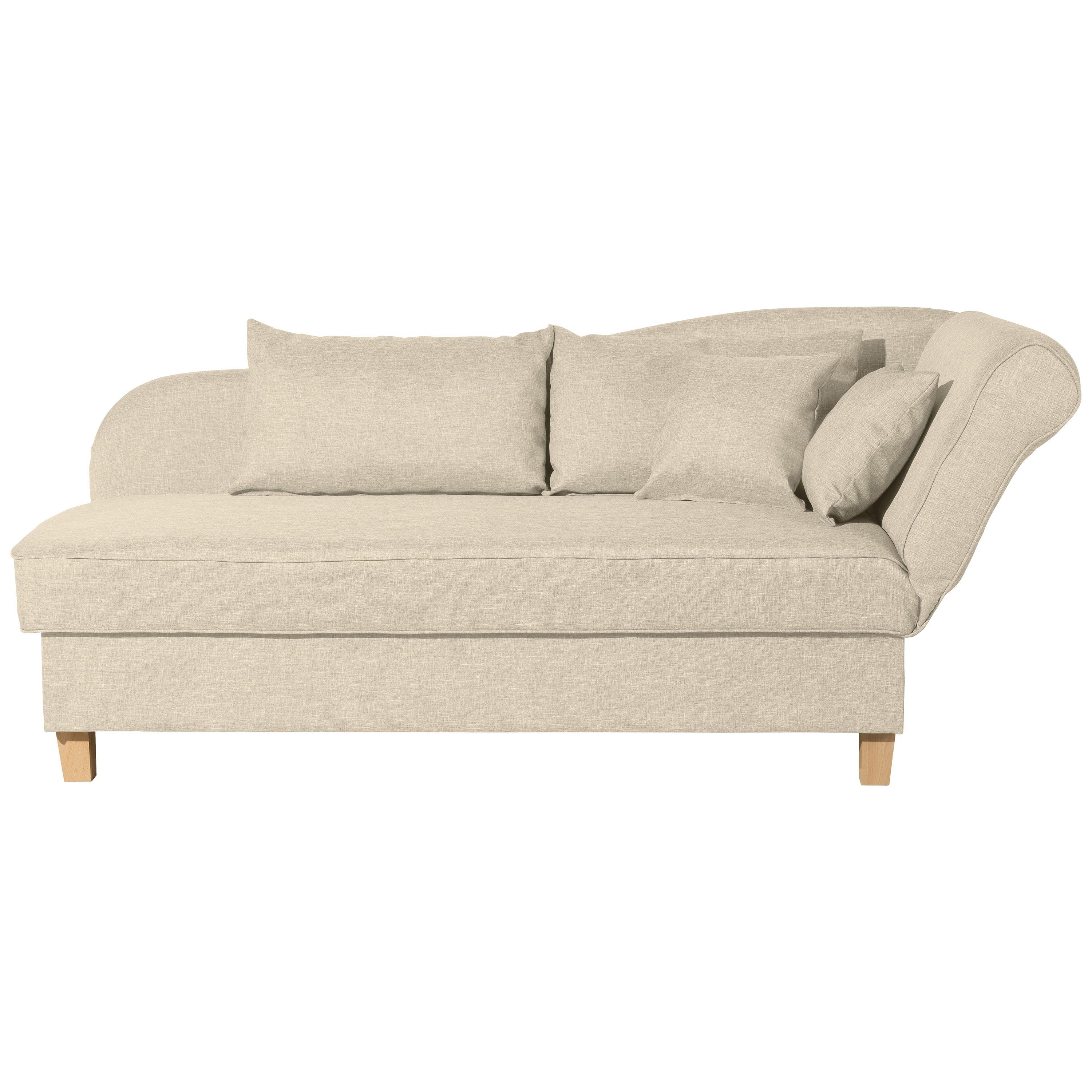 Max Winzer® Recamiere Selma Recamiere mit Armteil rechts klappbar beige, 1  Stück, Made in Germany