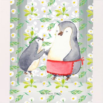 Mr. & Mrs. Panda Gartenleuchte Pinguin mit Kind - Transparent - Geschenk, Mami, Gartenlicht, Geschen