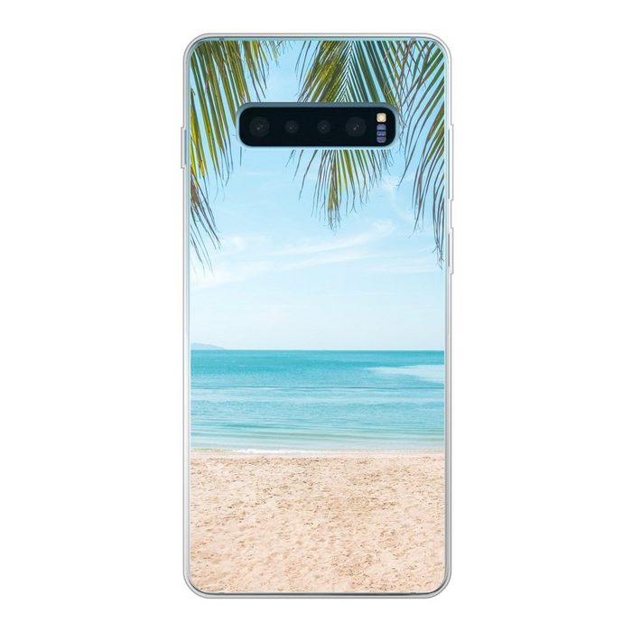 MuchoWow Handyhülle Palmenblatt - Strand - Tropisch Phone Case Handyhülle Samsung Galaxy S10 Lite Silikon Schutzhülle